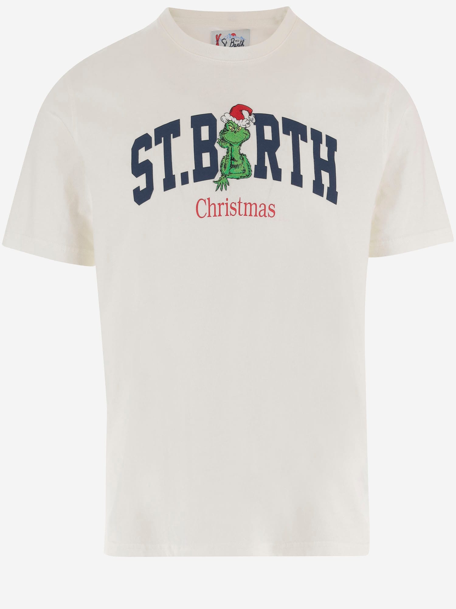 Mc2 Saint Barth Logo-print Round-neck T-shirt In White