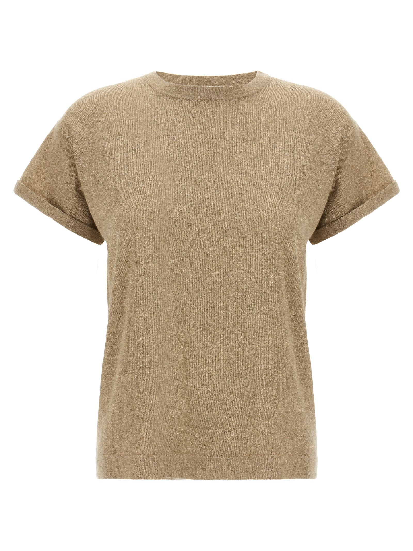 Brunello Cucinelli Lamé Cashmere T-shirt