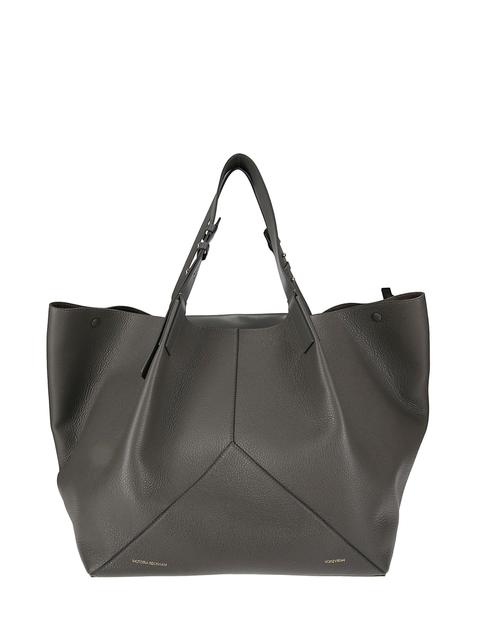 Shop Victoria Beckham The New Medium Tote In Slate Grey