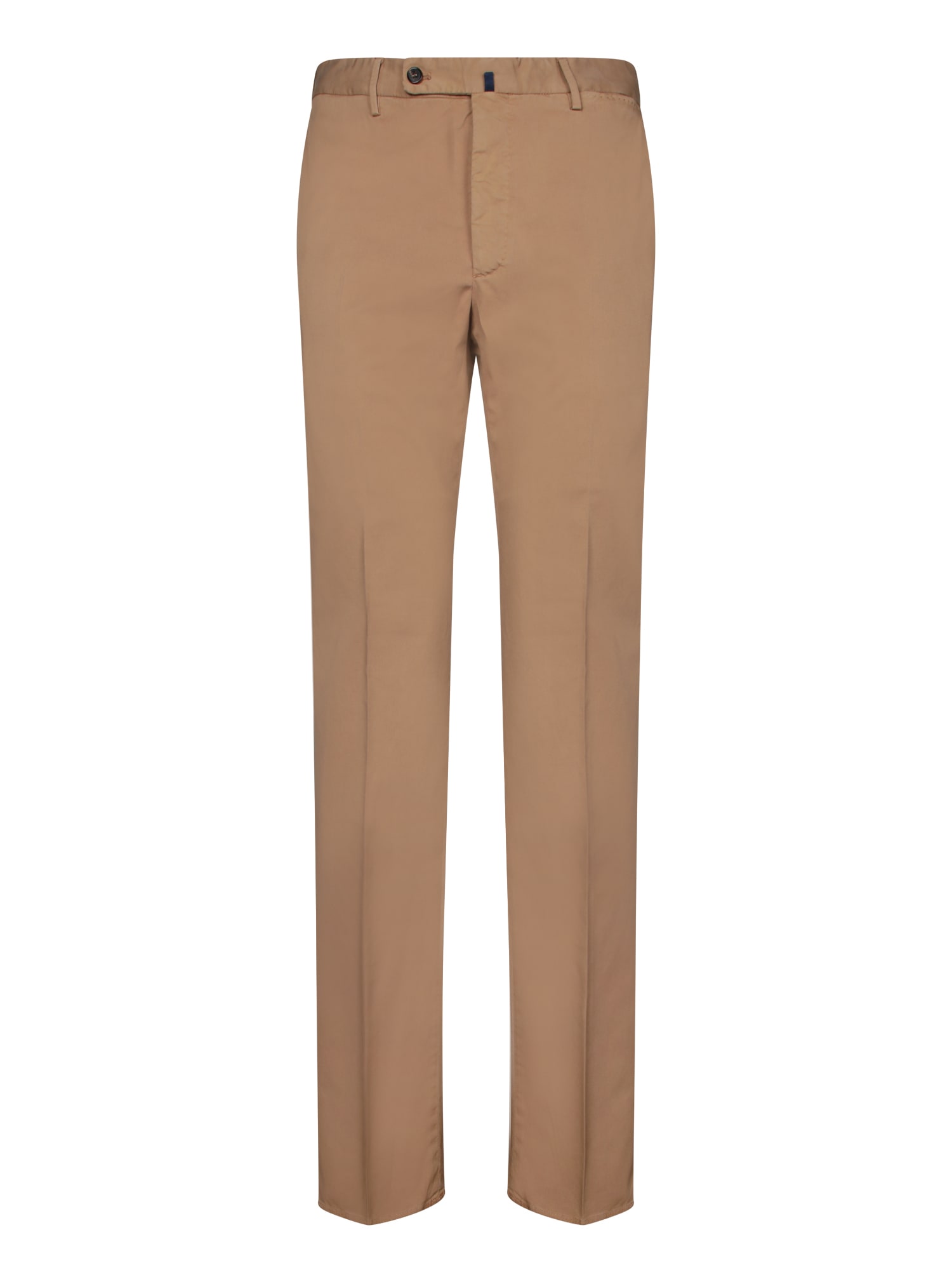 Incotex Tailored Beige Trousers With Smooth Finish In Brown