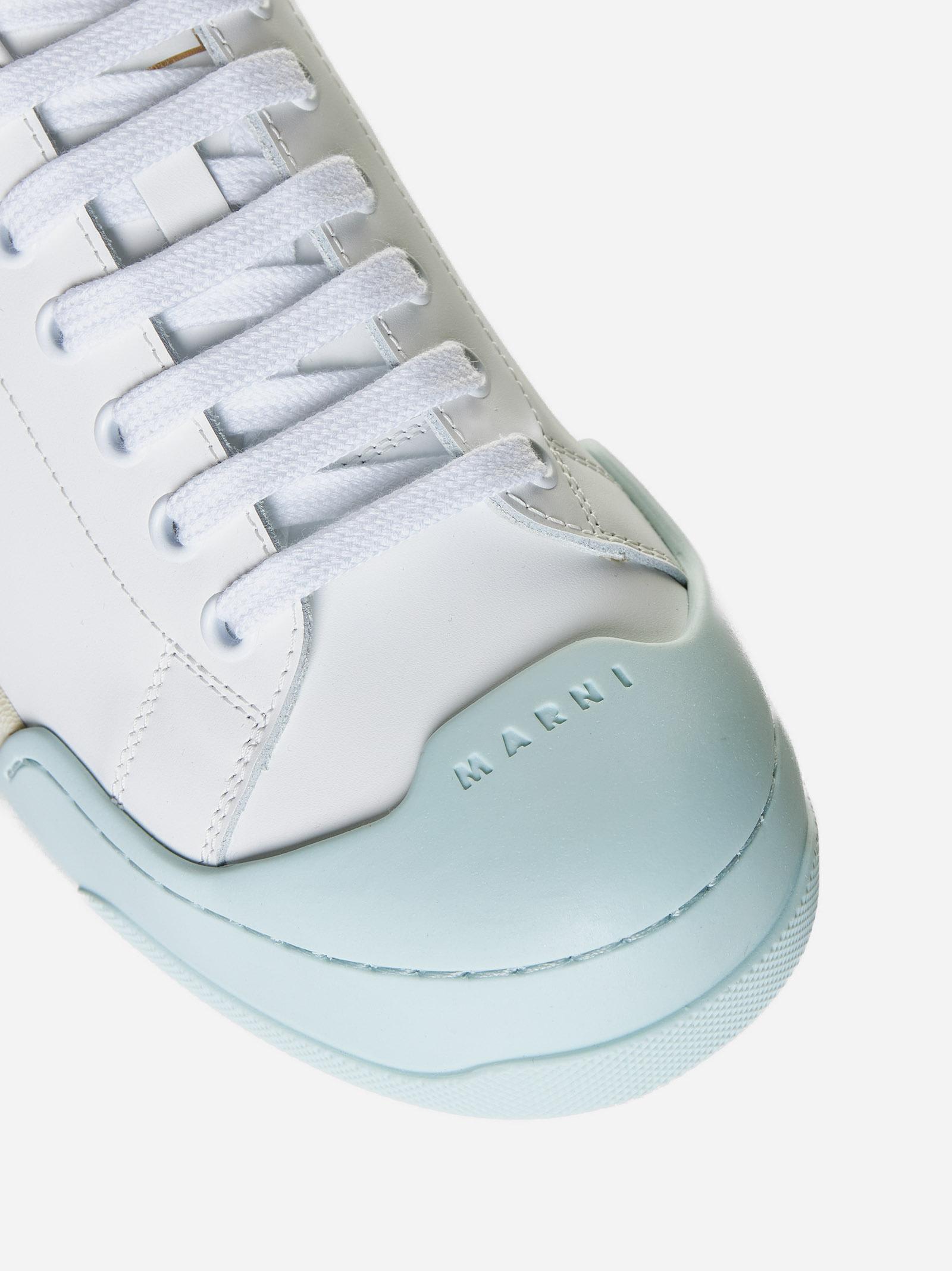 Shop Marni Dada Bumper Leather Sneakers In White