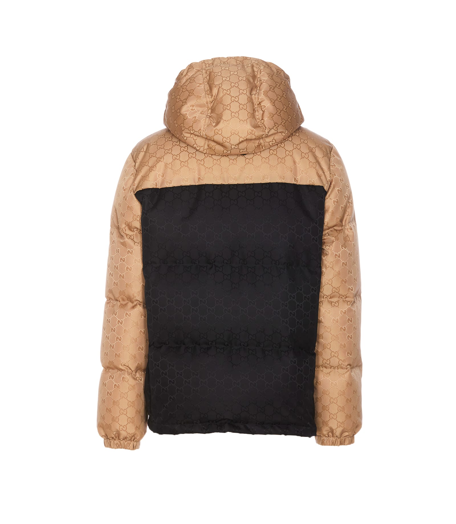 Shop Gucci Gg Nylon Canvas Puffer Jacket In Black