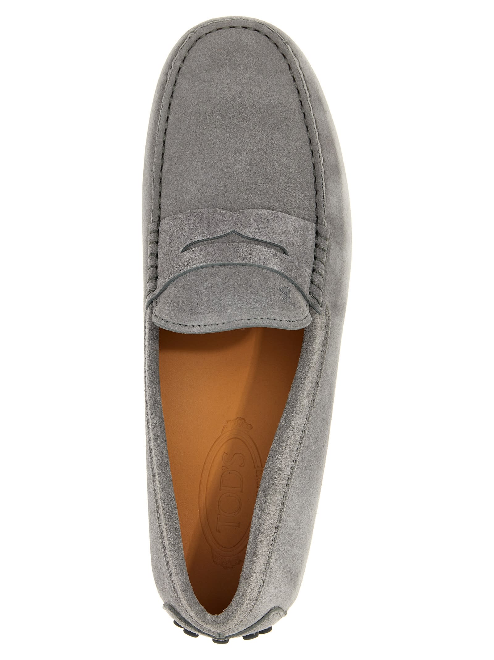 Tod's Bubble Penny Strap Loafers In Gray