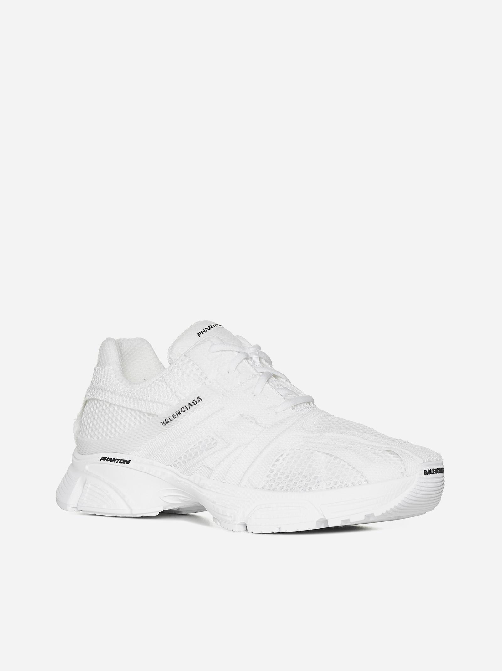 Shop Balenciaga Phantom Mesh Sneakers In White