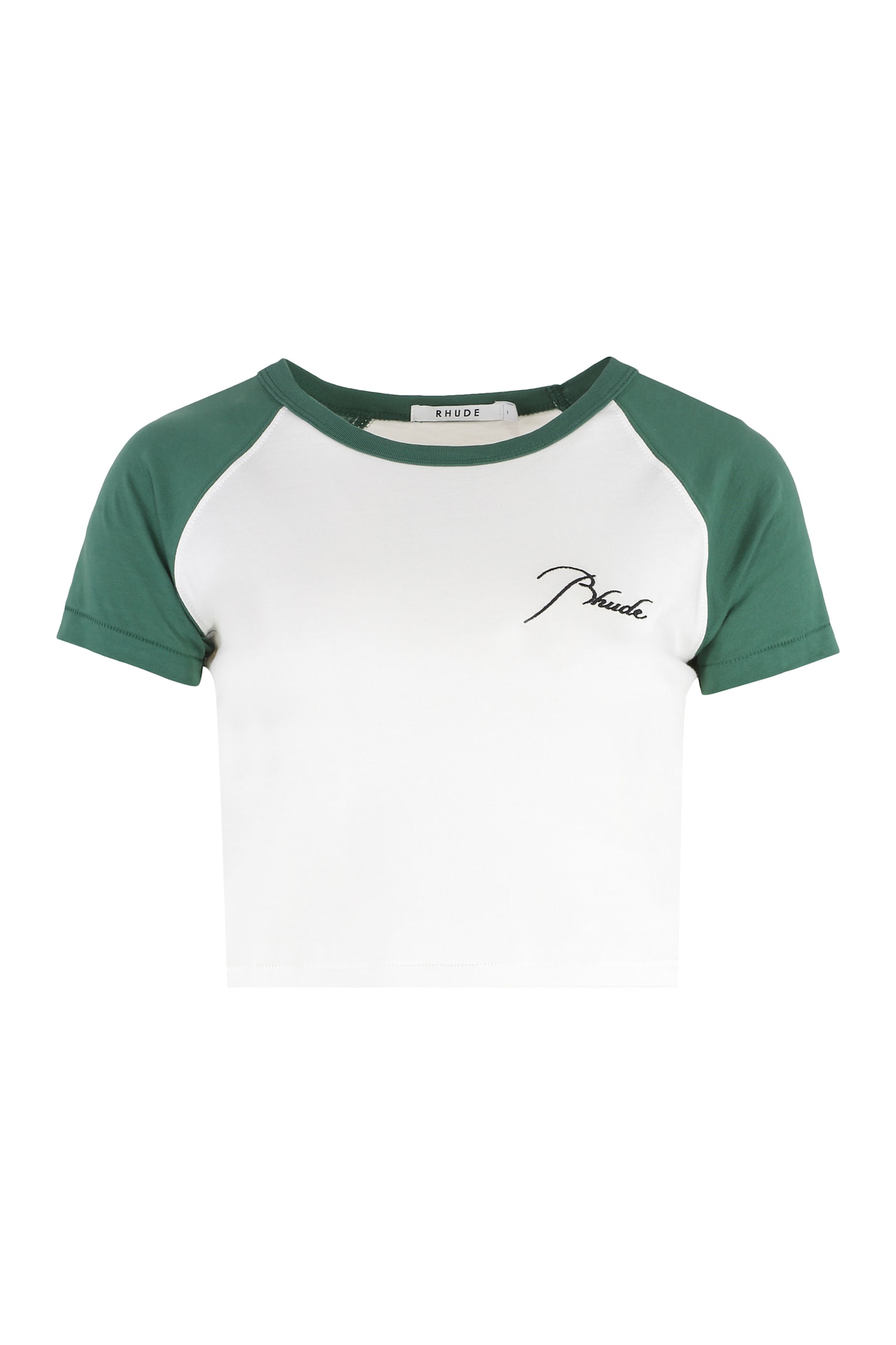 Cotton Crop Top With Logo