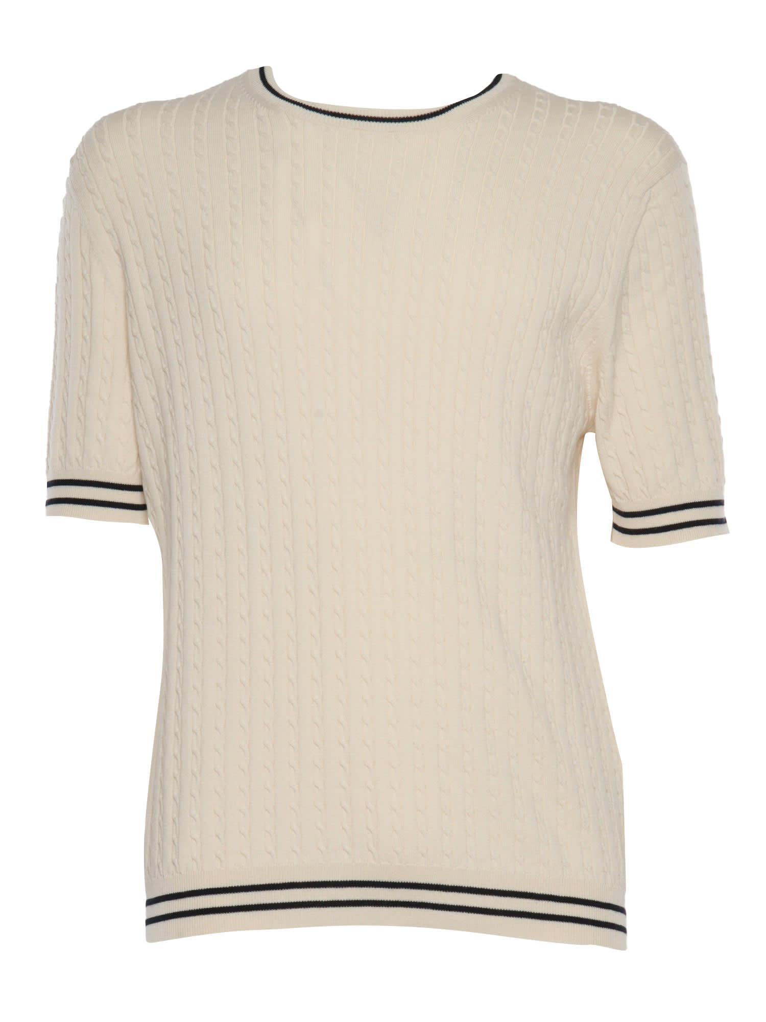 Shop Peserico Knitted T-shirt In White