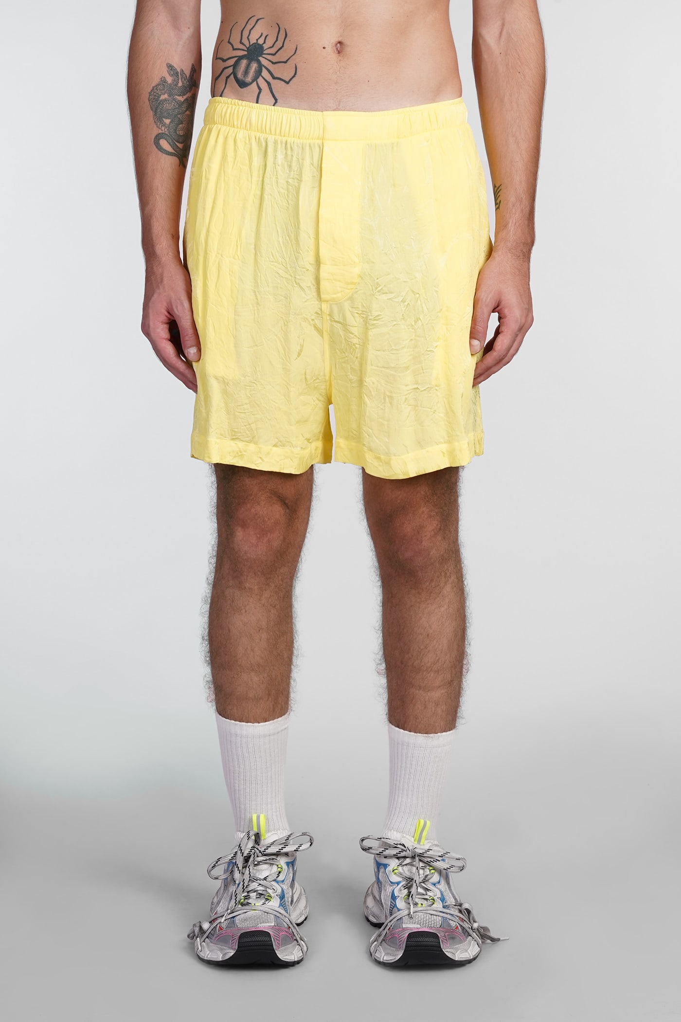 Shorts In Yellow Silk