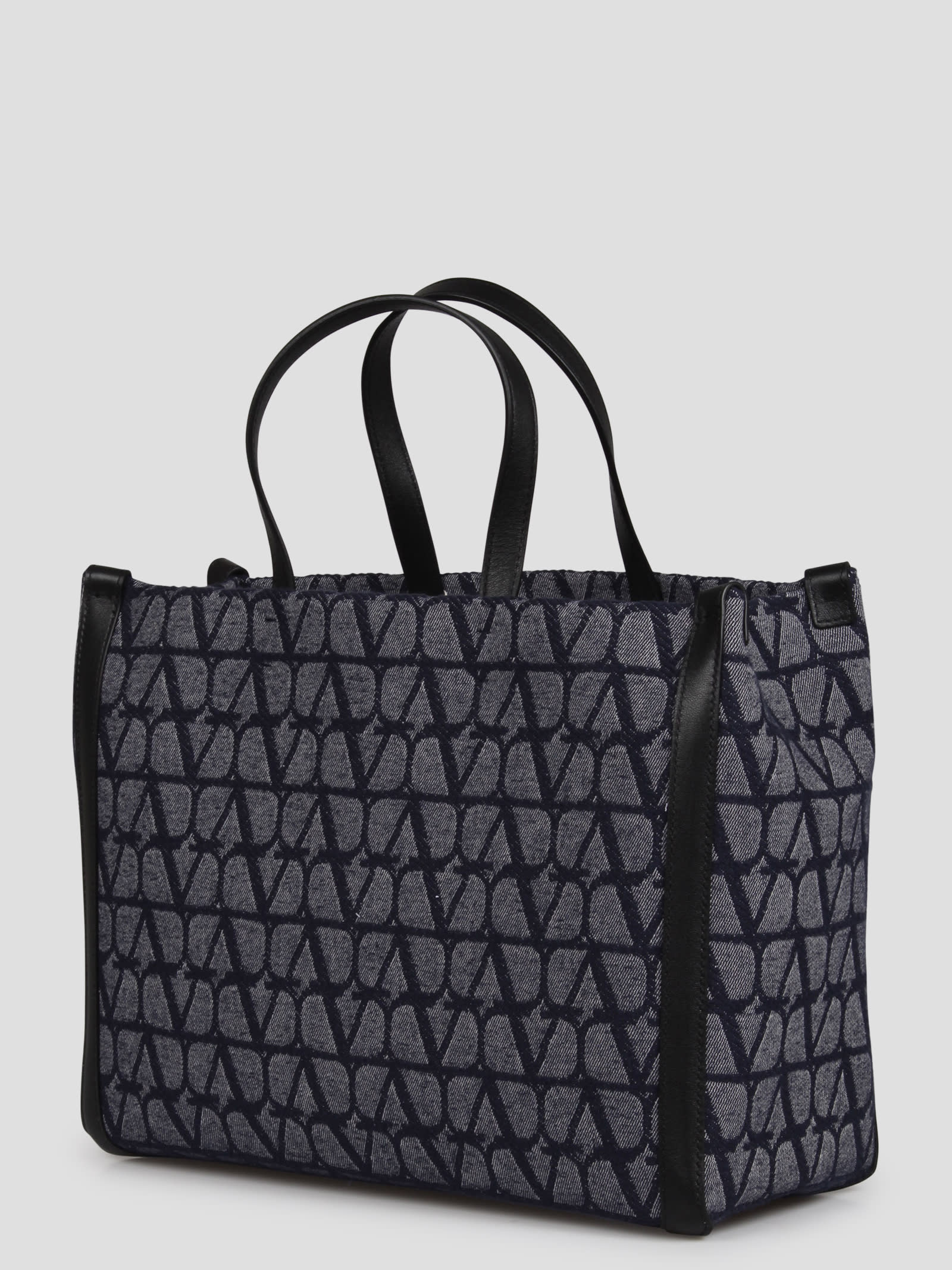 Shop Valentino Medium Toile Iconographe Tote Bag In Blue