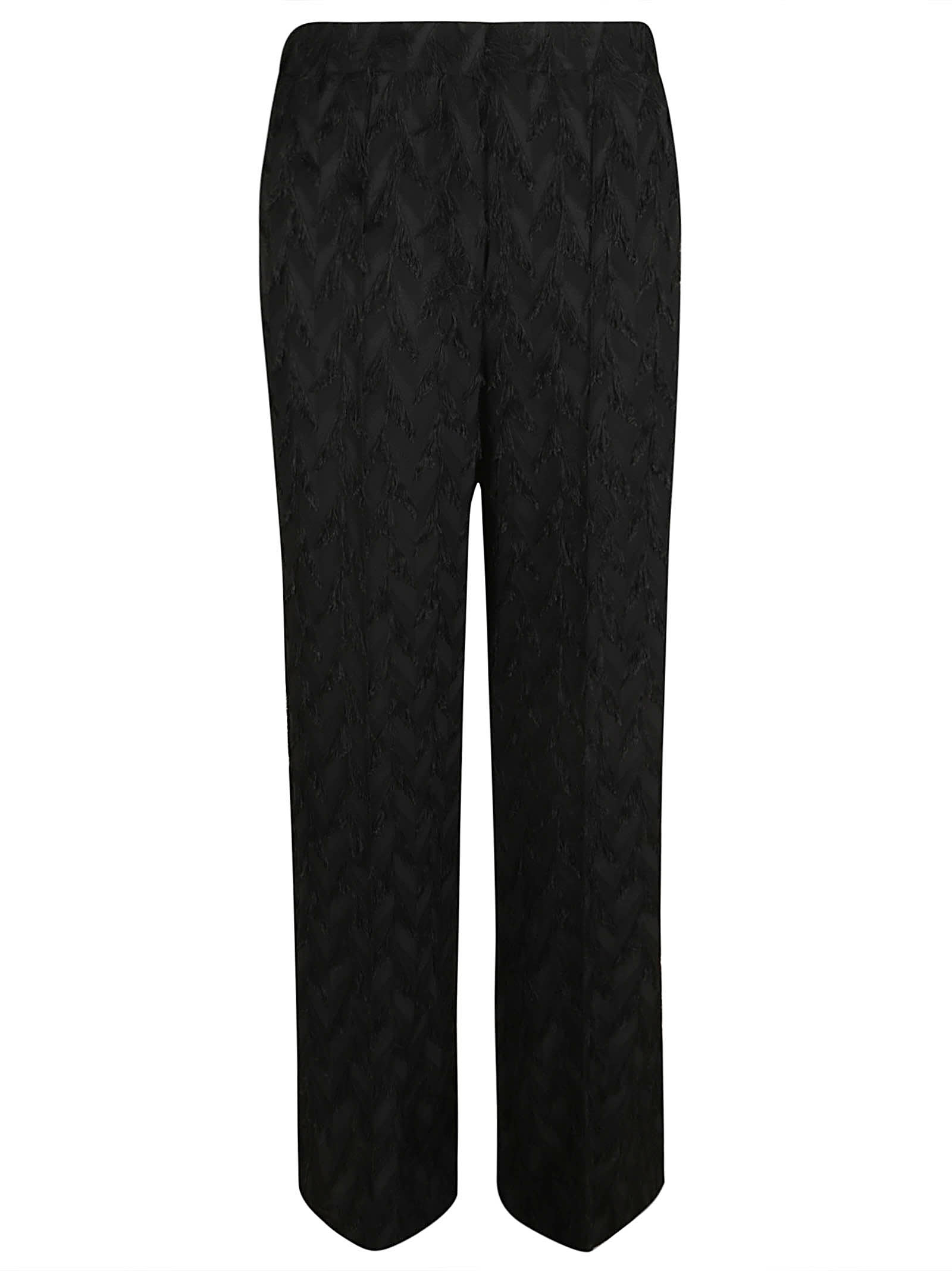 Msgm Concealed Straight Trousers In Black