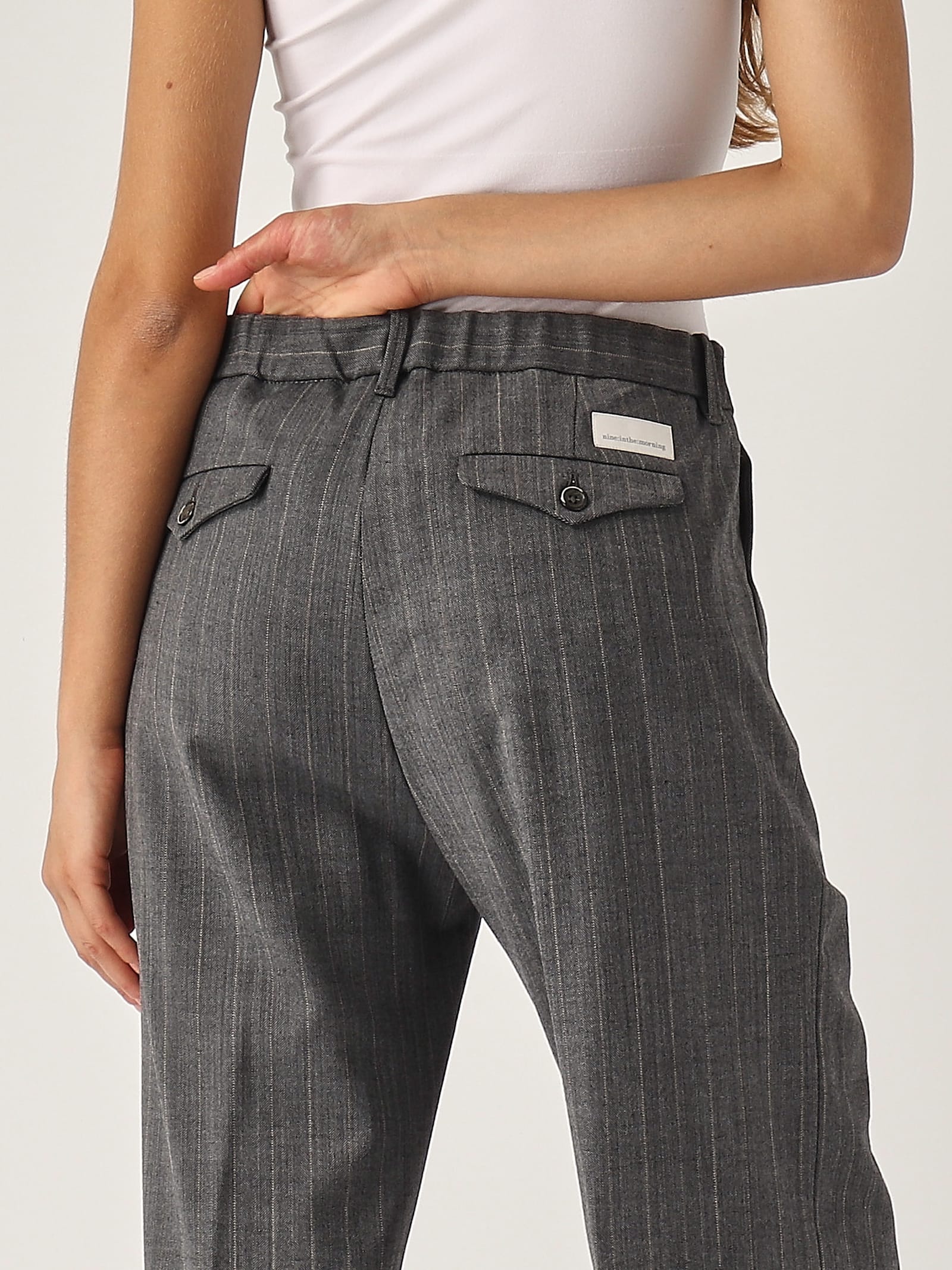 Shop Nine In The Morning Blenda Trousers In Gessato