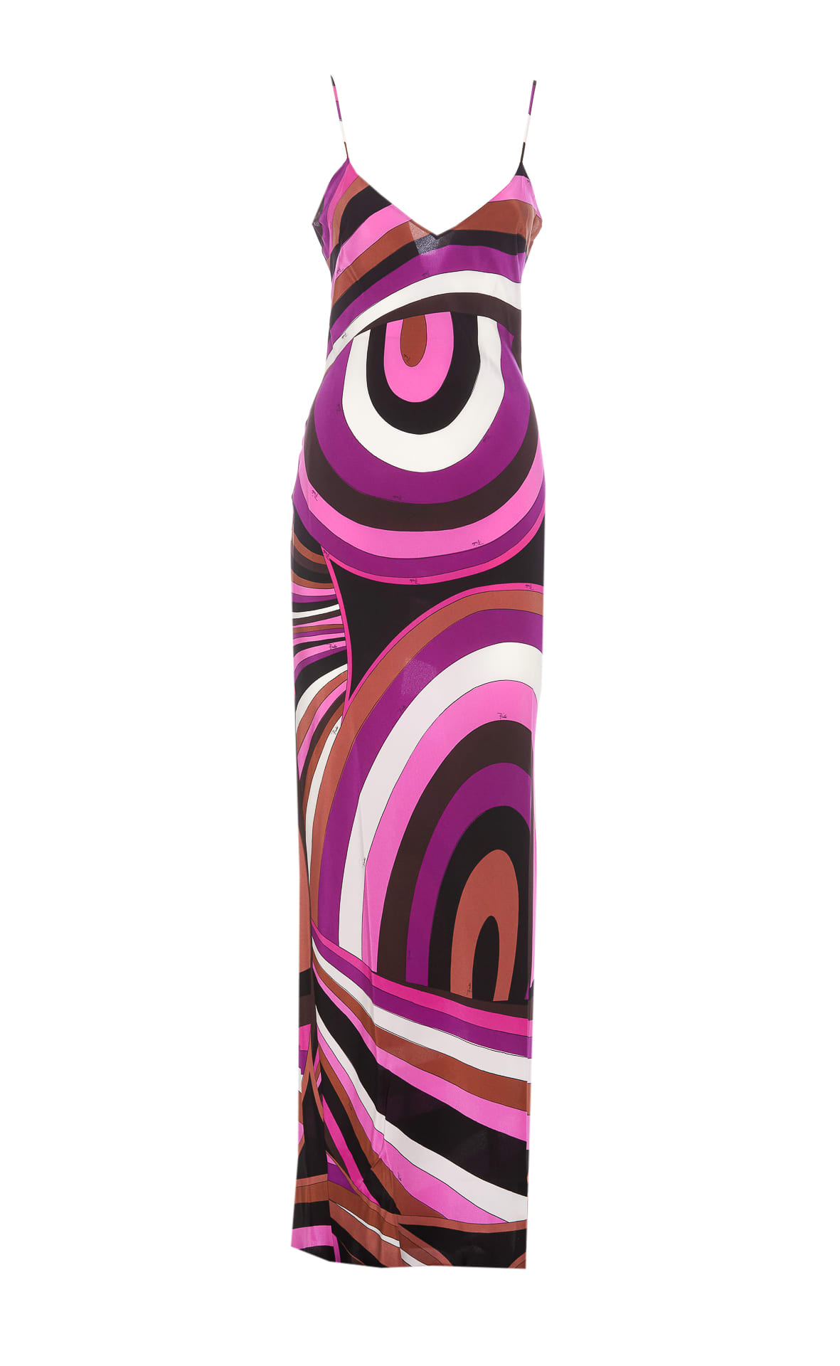 Shop Pucci Iride Print Long Dress In Pink