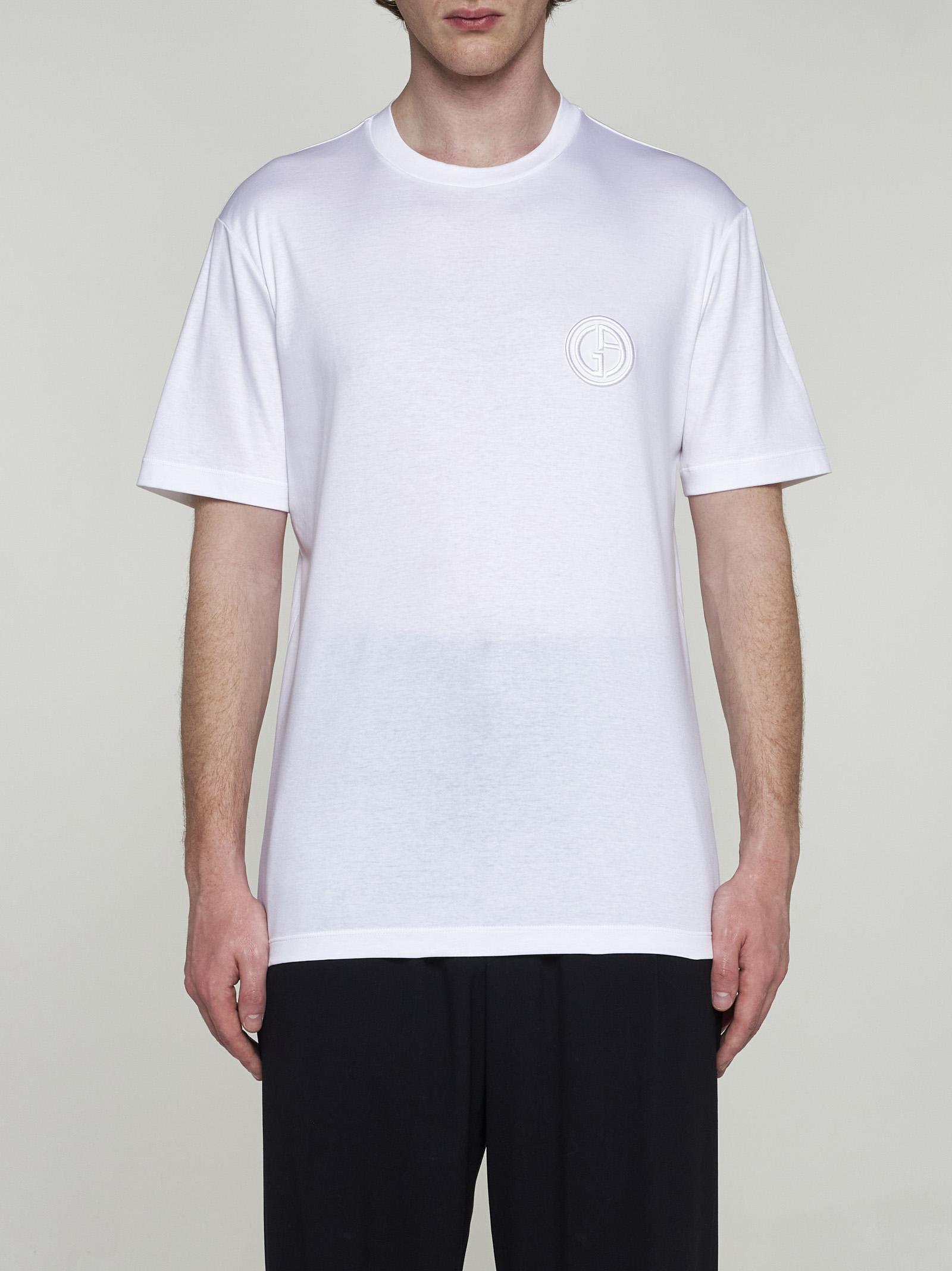 Shop Giorgio Armani Logo Cotton T-shirt