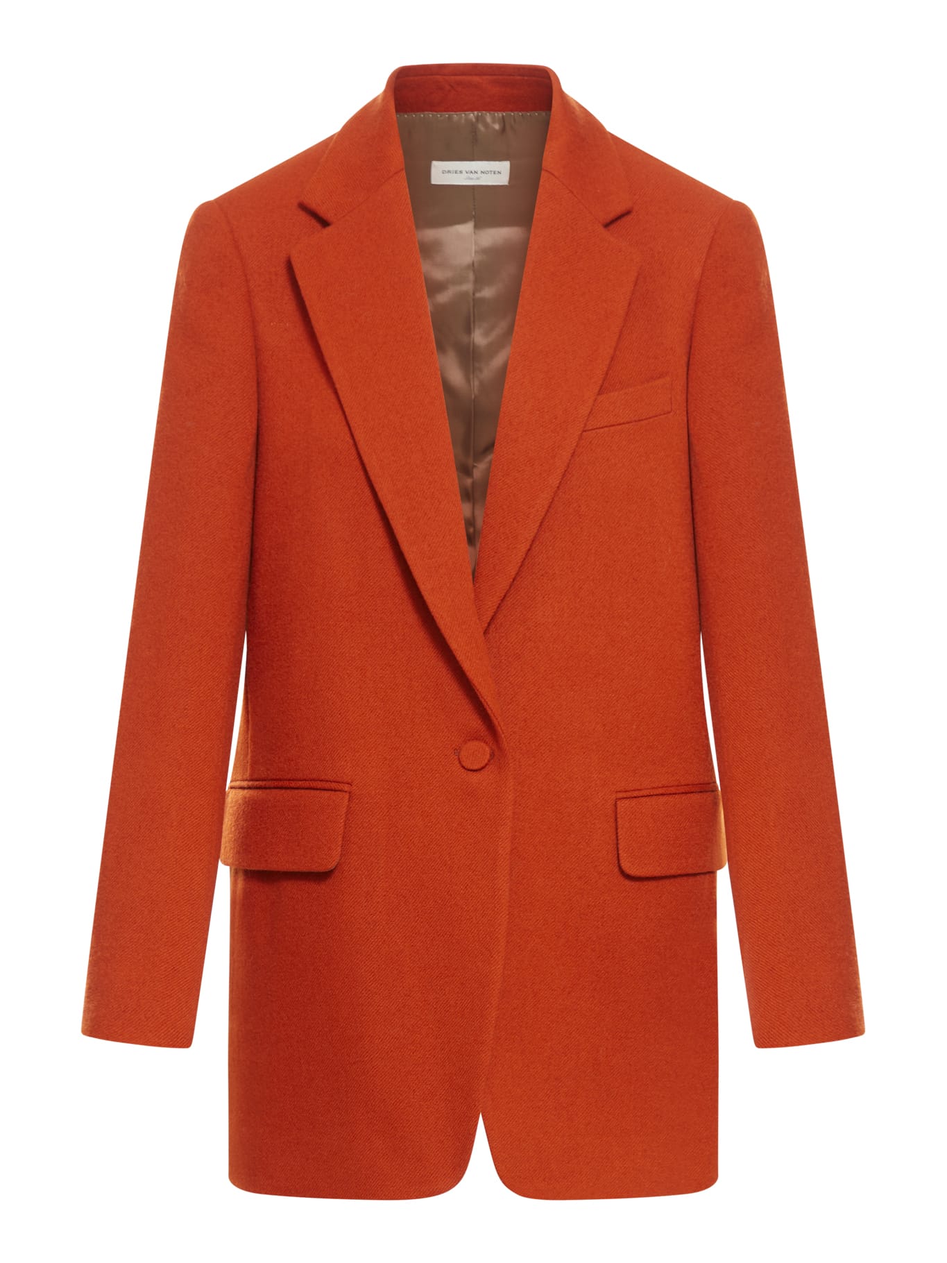 Shop Dries Van Noten Blanchets 9201 W.w.jacket In Rust