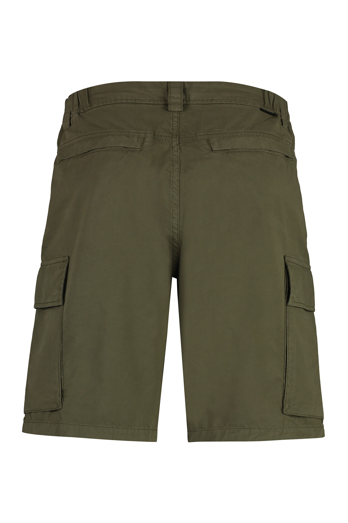 Shop Woolrich Cotton Bermuda Shorts In Green
