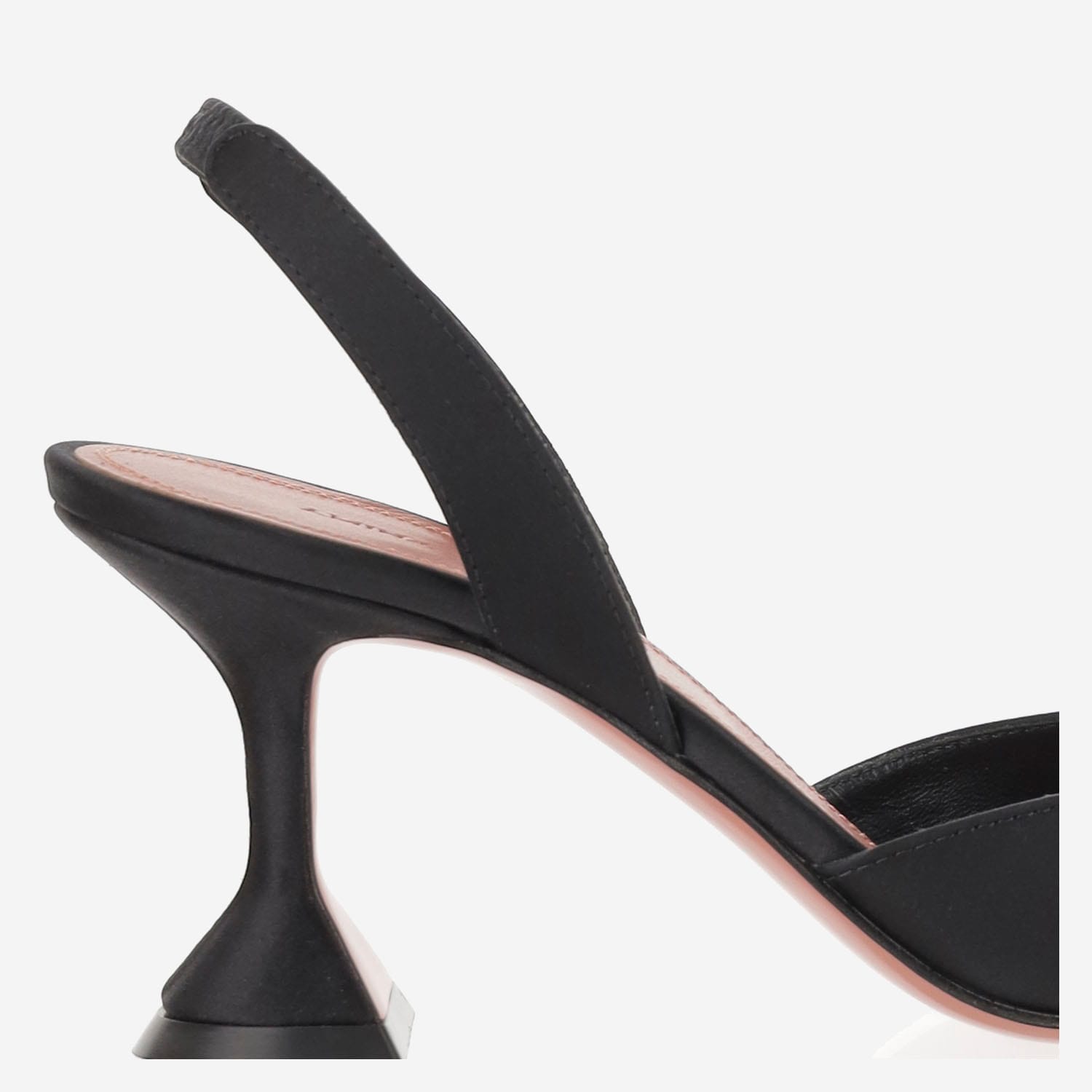 Amina Muaddi Womens Black Rosie Crystal-embellished Leather Sling-back Courts In Black