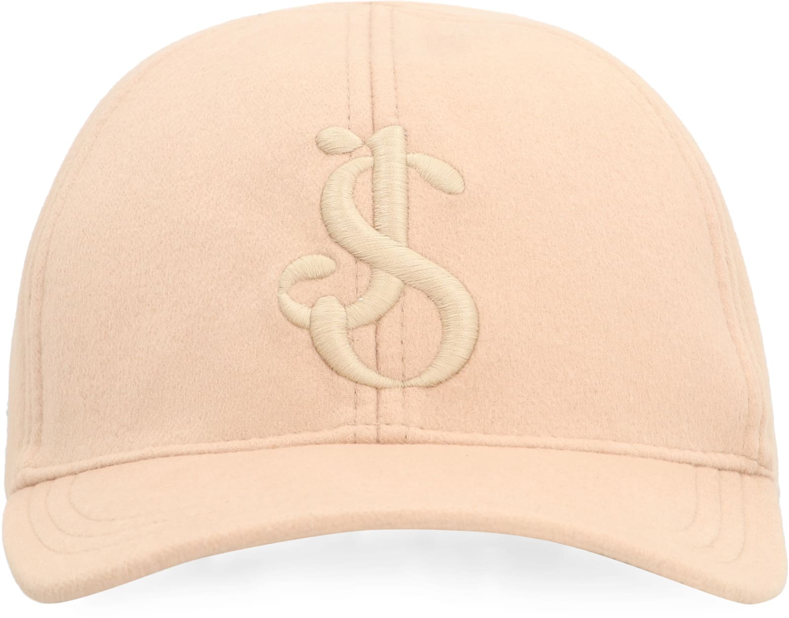 Shop Jil Sander Logo Baseball Cap In Sand