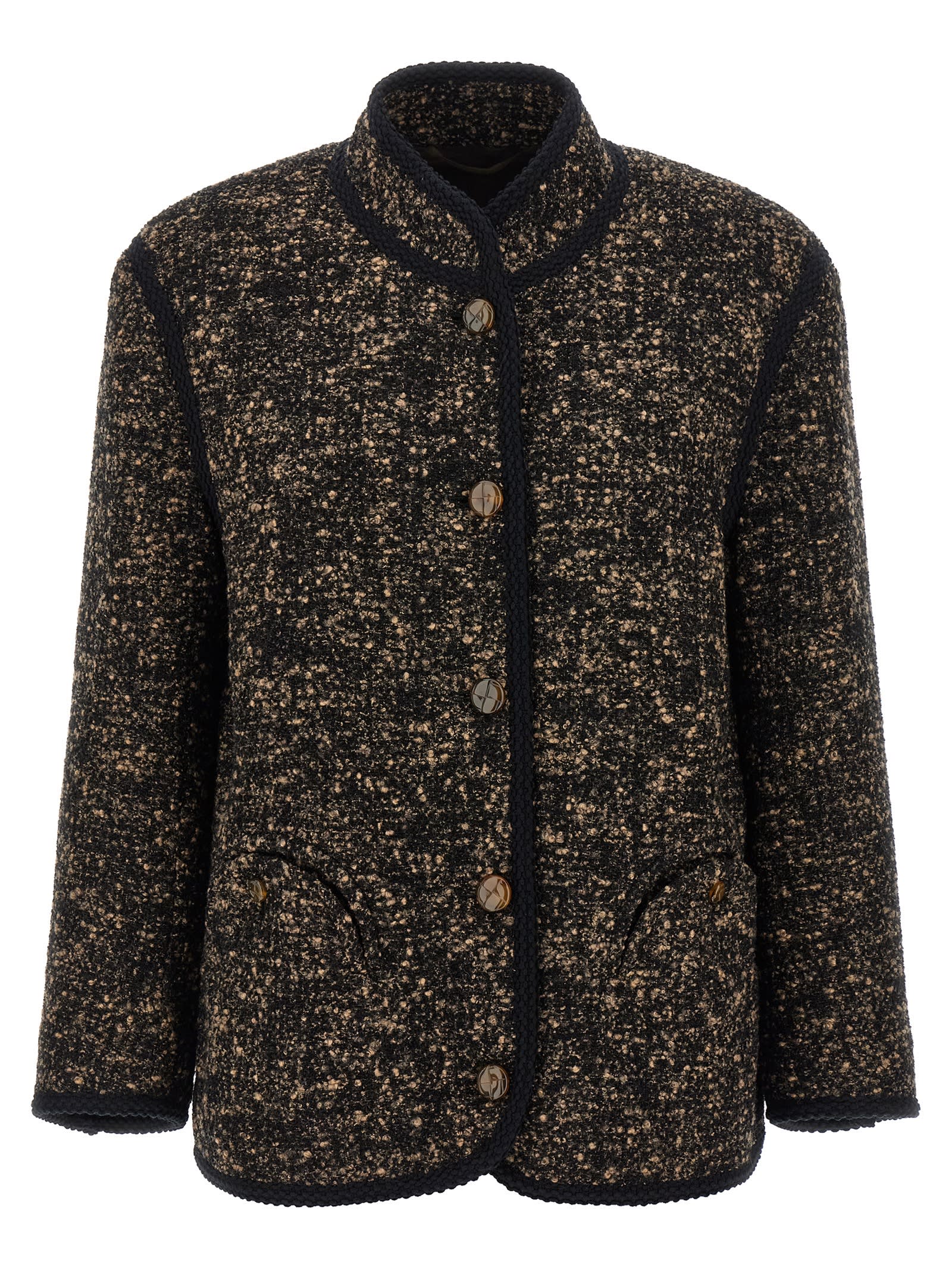 Blazé Milano Katara Curly Blazer In Black