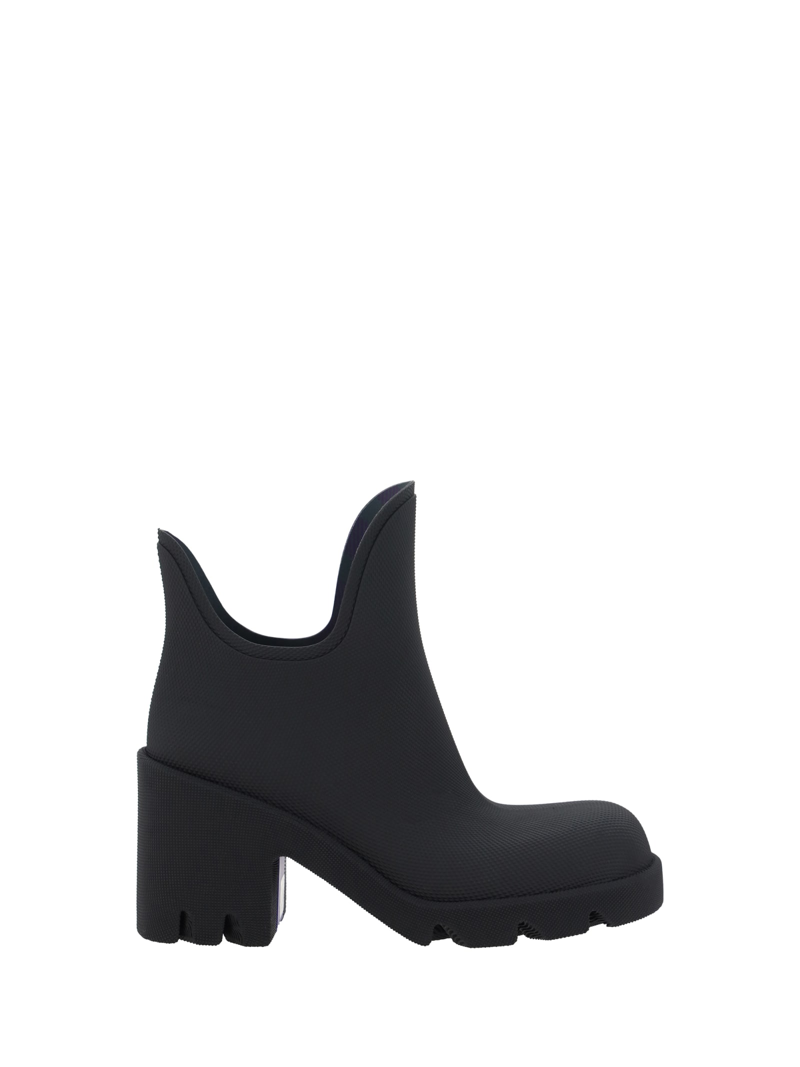 Burberry Marsh Heeled Ankle Boots In Black