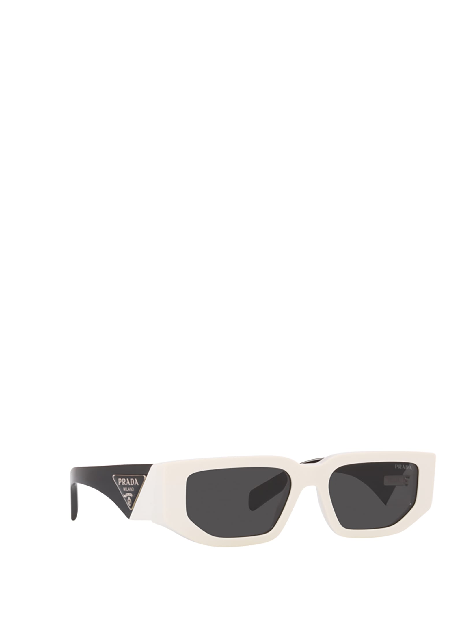 Shop Prada Pr 09zs Talc Sunglasses
