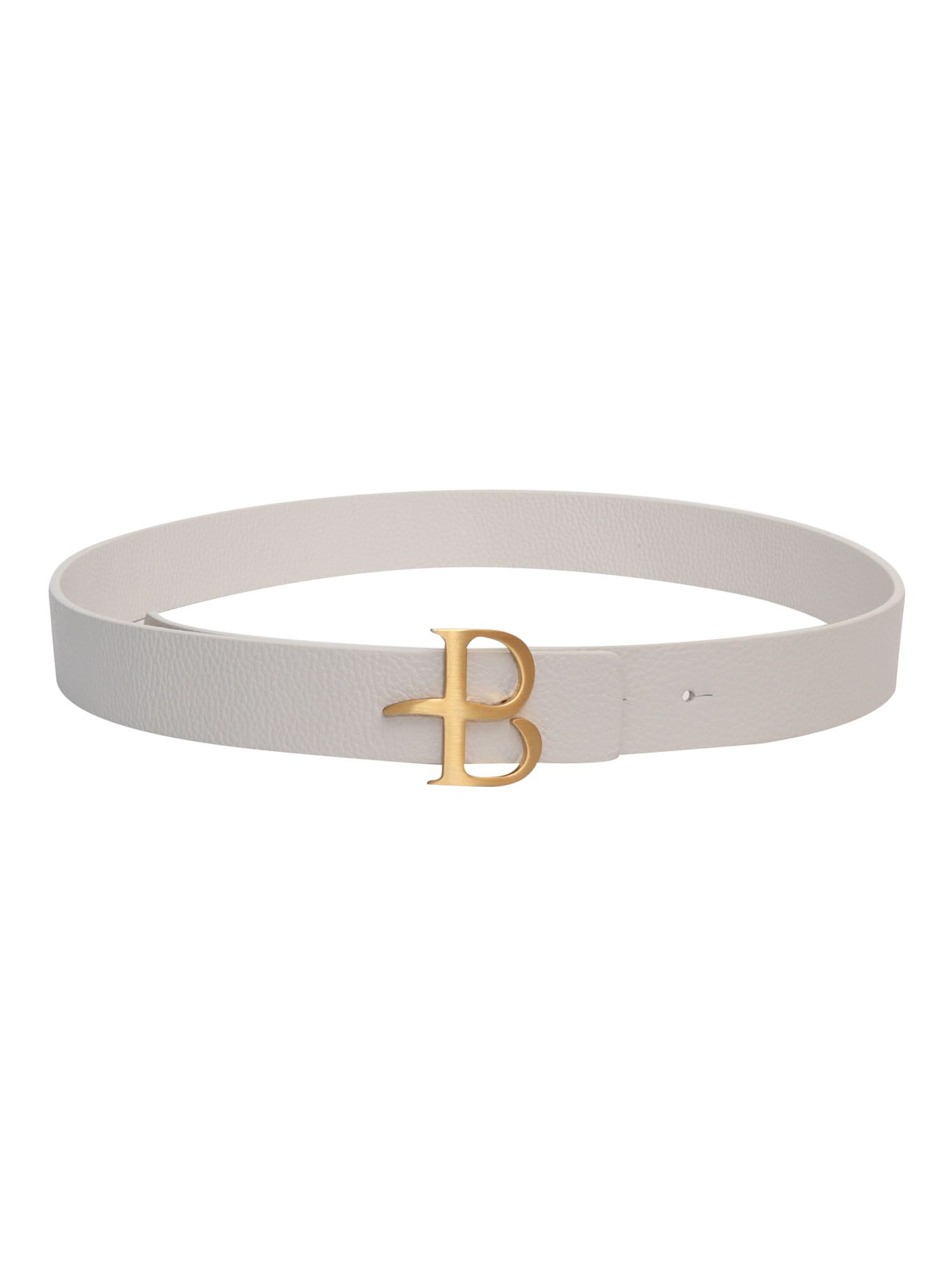 White Belt With Gold Logo