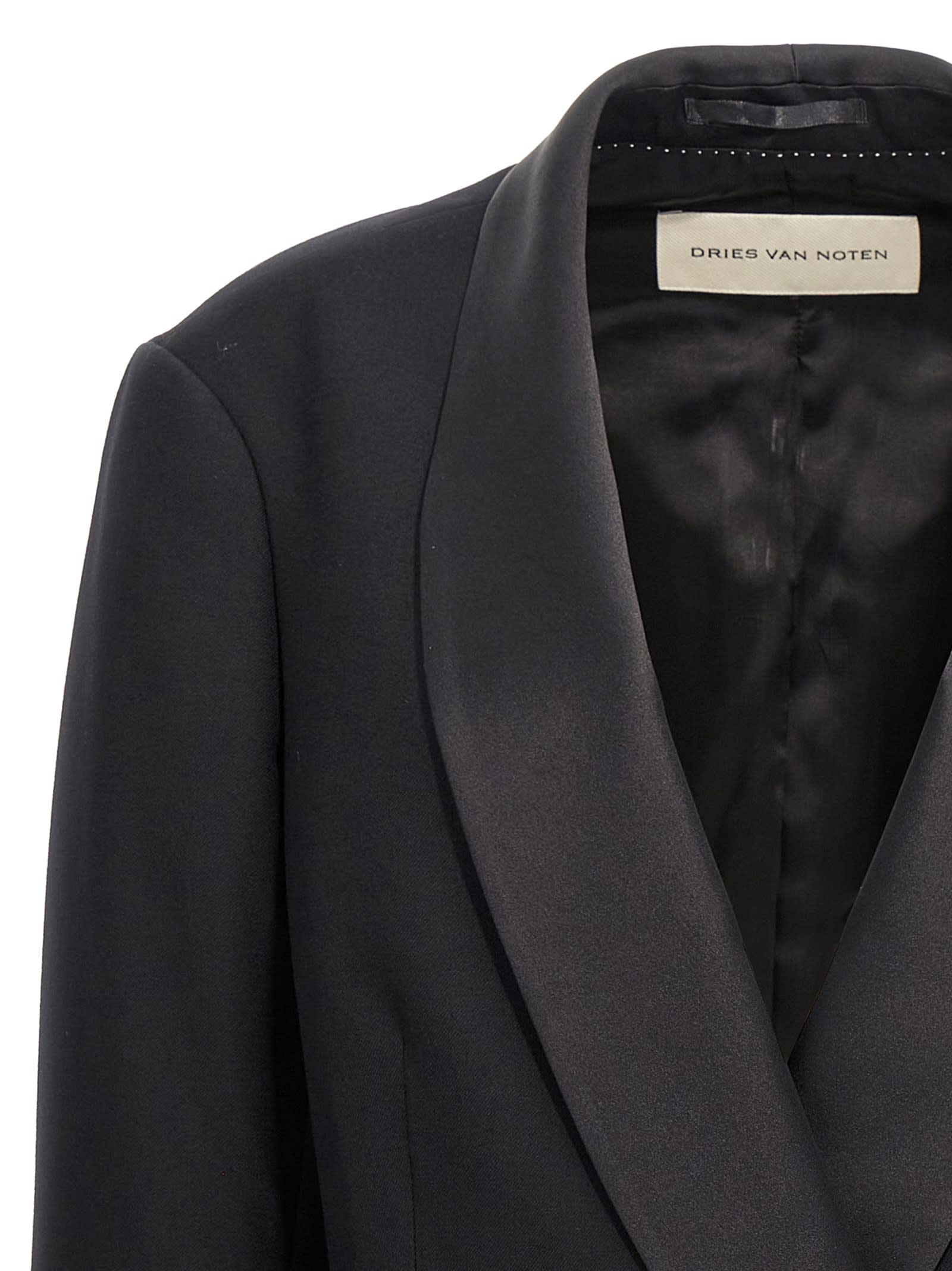 Shop Dries Van Noten Blinker Tux Blazer In Black