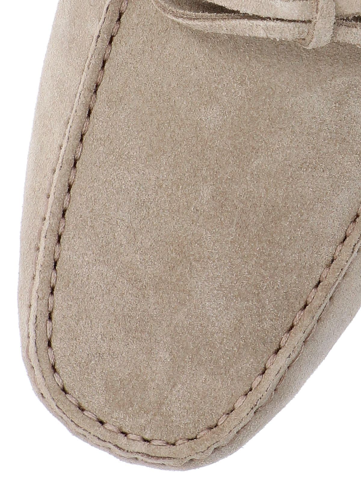 Shop Tod's Tods Gommino Loafers In Beige Suede