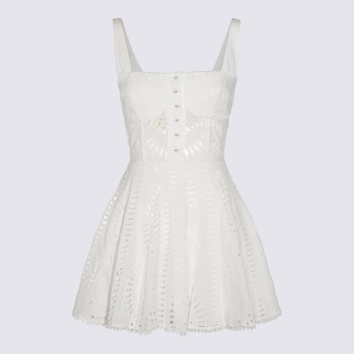 White Cotton Mini Dress
