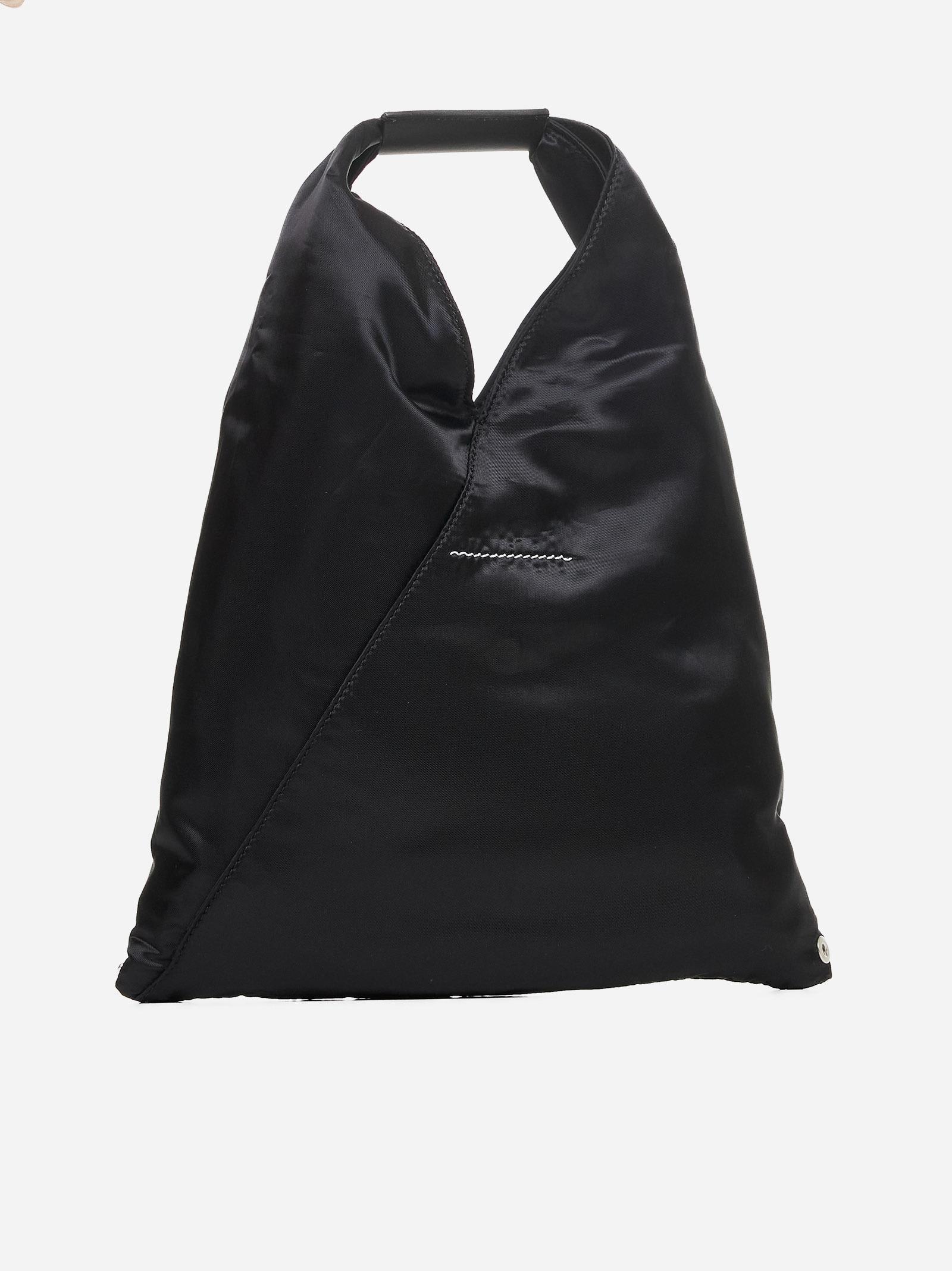 Shop Mm6 Maison Margiela Japanese Satin Small Handbag In Black