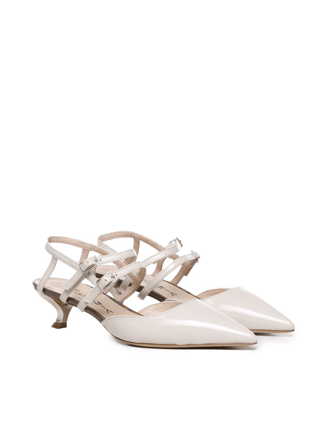 Shop Alchimia Shoes With Toes And Straps In White, Brown