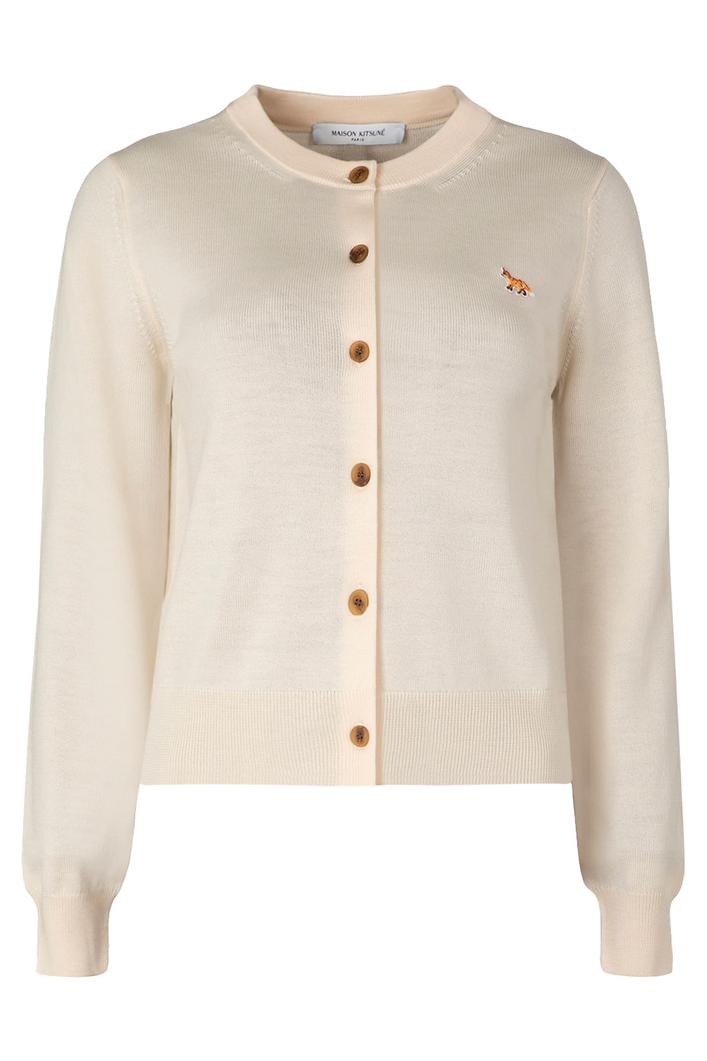 Maison Kitsuné Wool Cardigan In Neutral