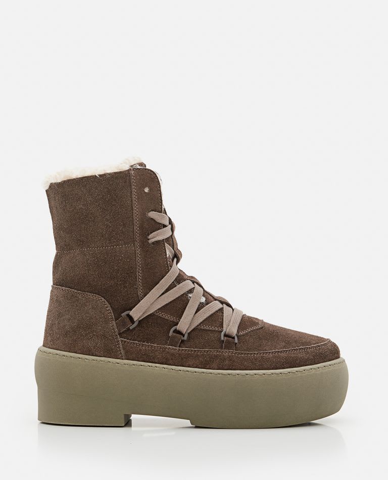Gia Borghini Green Lace Up Boots In Green
