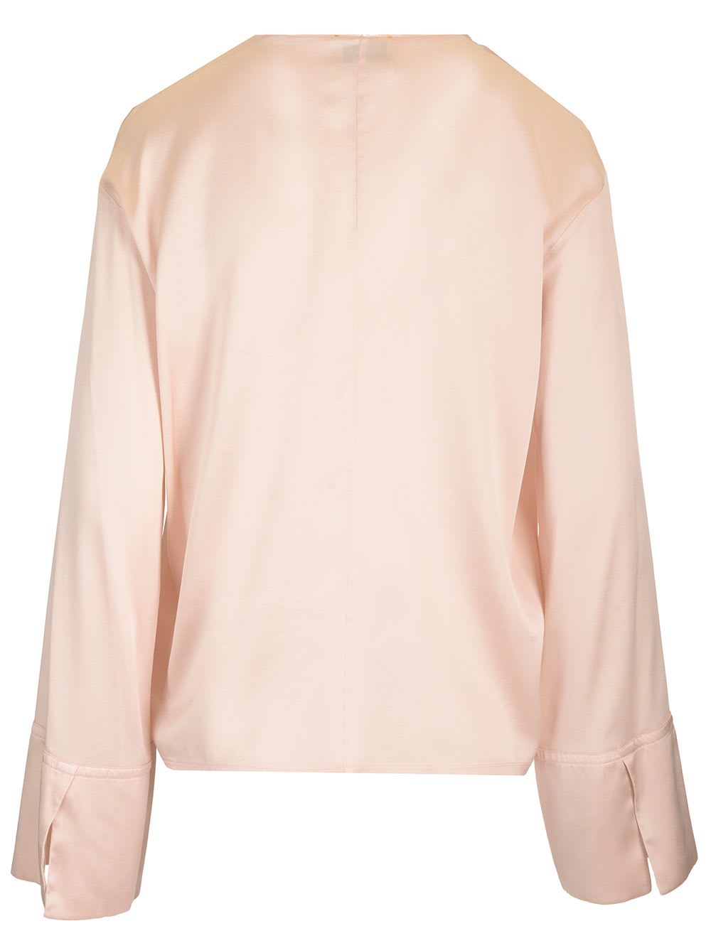 Shop Forte Forte Silk Satin Top In Oyster