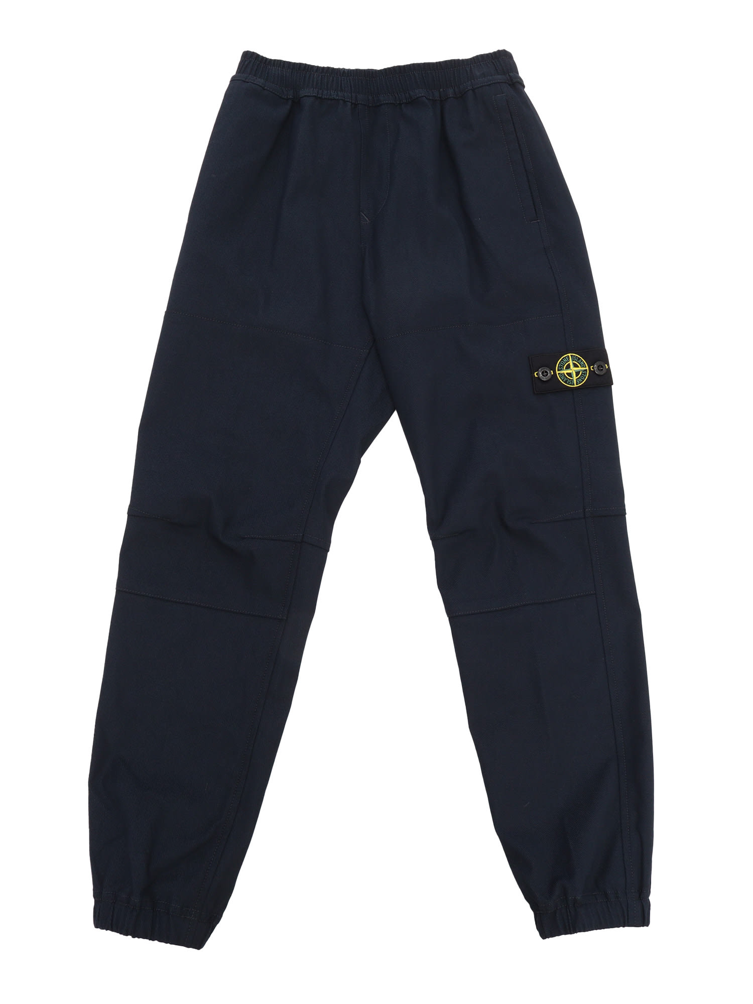 Shop Stone Island Loose Fit Trousers In Blue