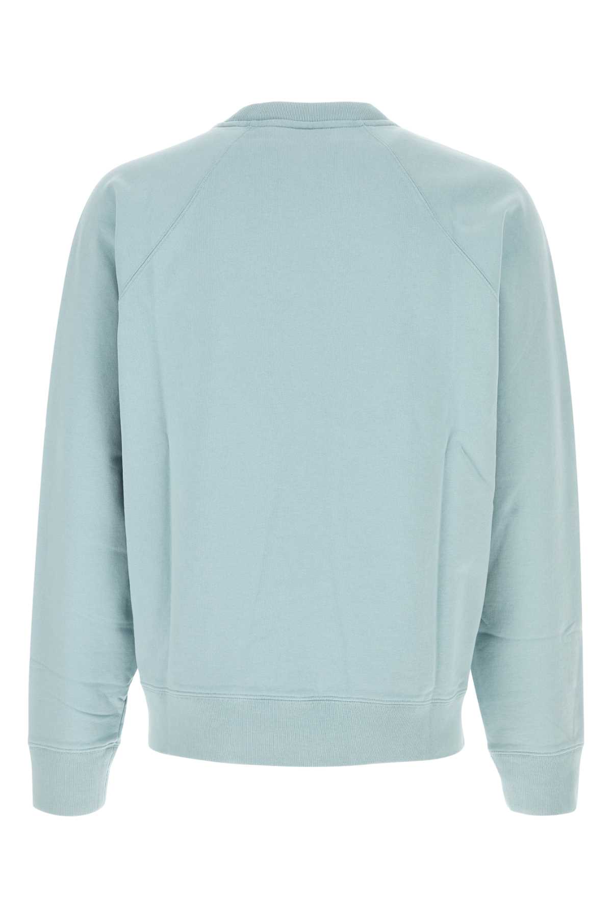 MAISON KITSUNÉ LIGHT BLUE COTTON SWEATSHIRT 