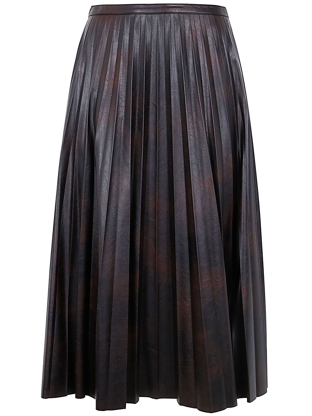 Shop Pinko Kudrika Faux Leather Skirt In Brown