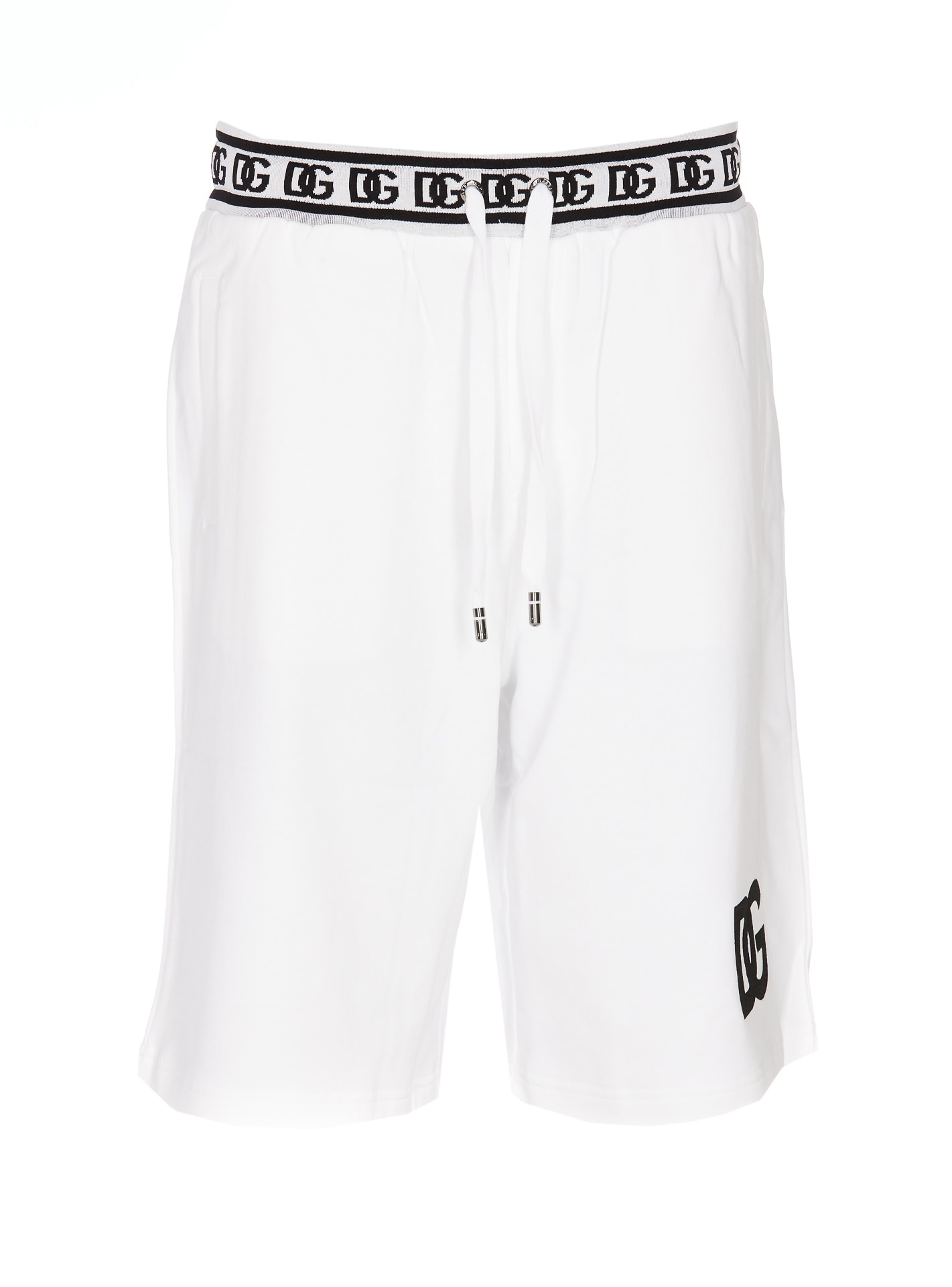 Dolce & Gabbana Dg Monogram-print Swim Shorts in Black for Men