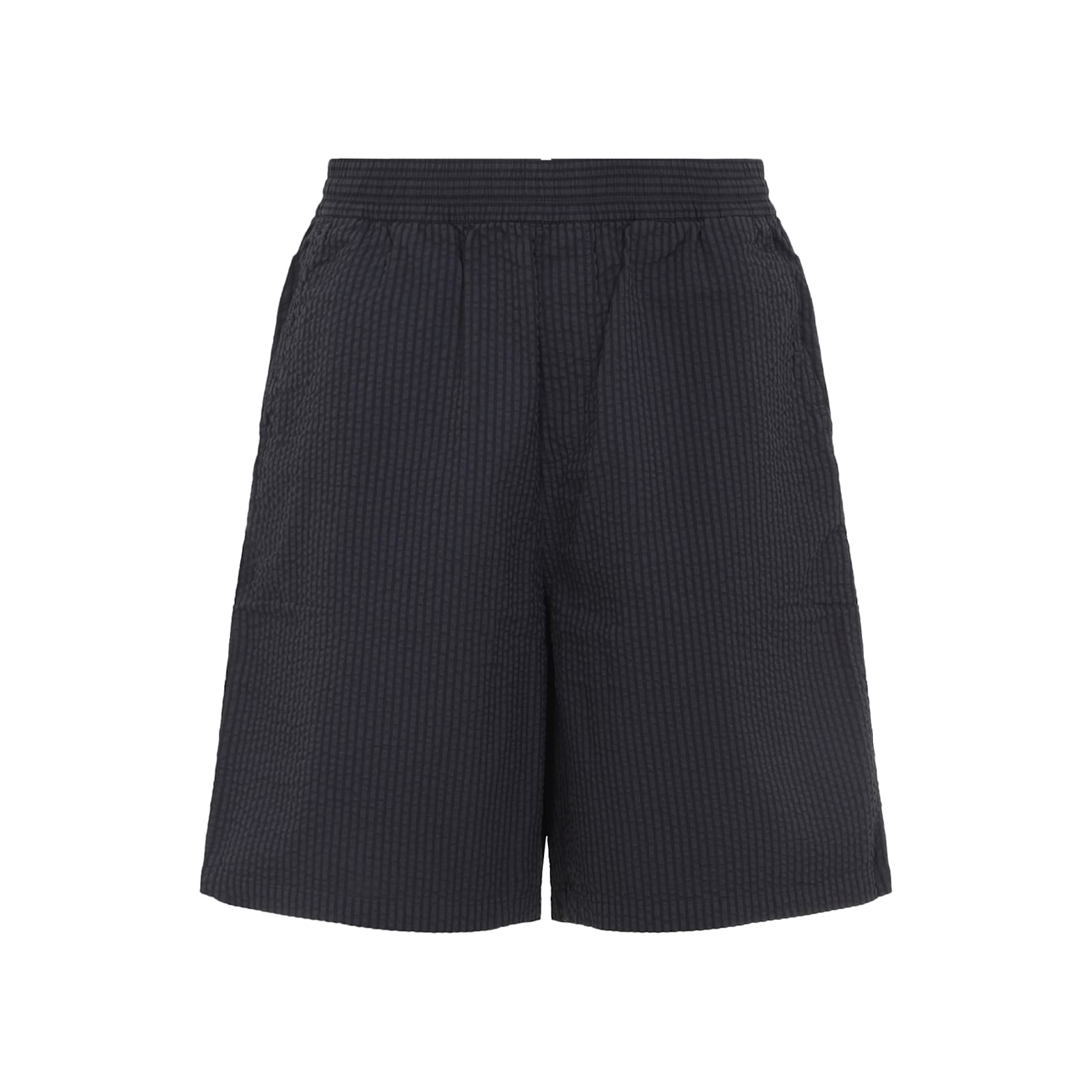 Carhartt Wip Embroidered Cotton Toland Short In Black