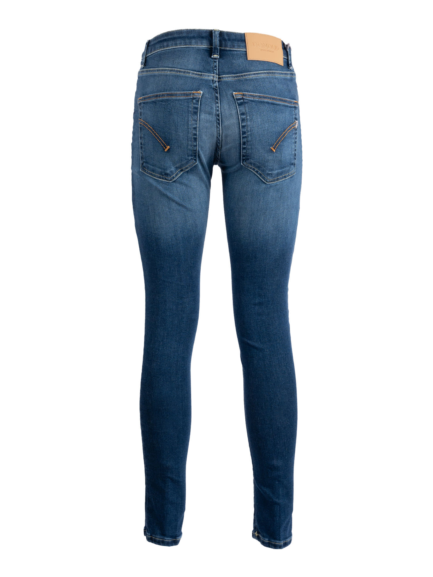 Dondup Fitted Jeans With Classic Five-pocket Design In Blue