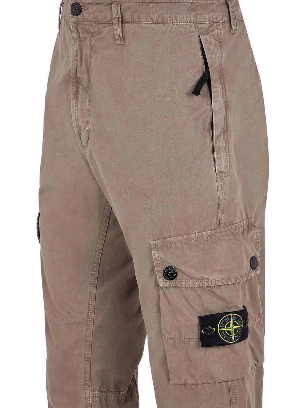 Shop Stone Island Slim-fit Cargo Trousers In Marrone