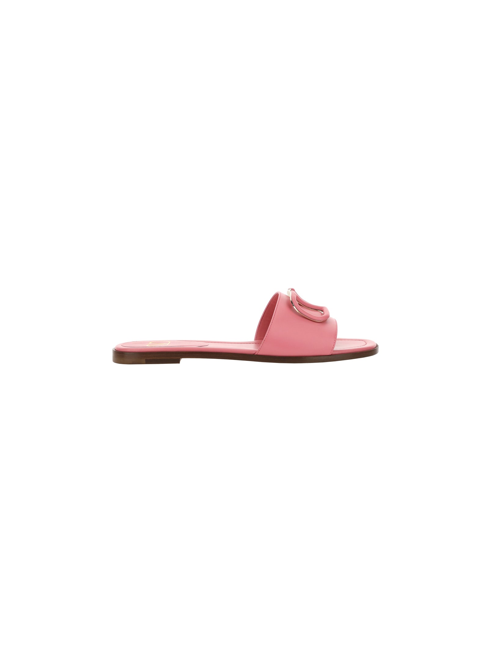Valentino Garavani Slide Sandals In Flamingo Pink