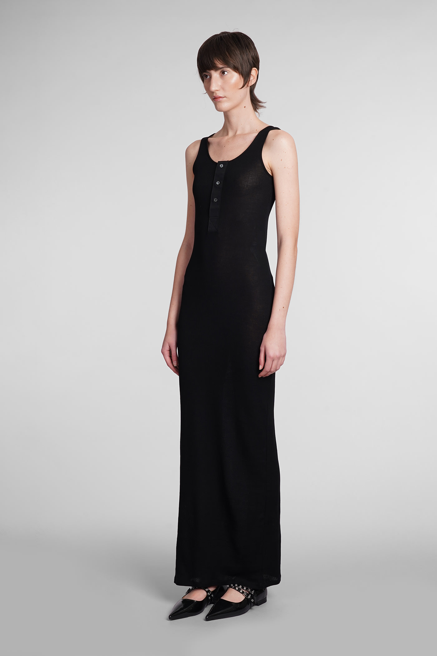 Shop Ami Alexandre Mattiussi Dress In Black Cotton