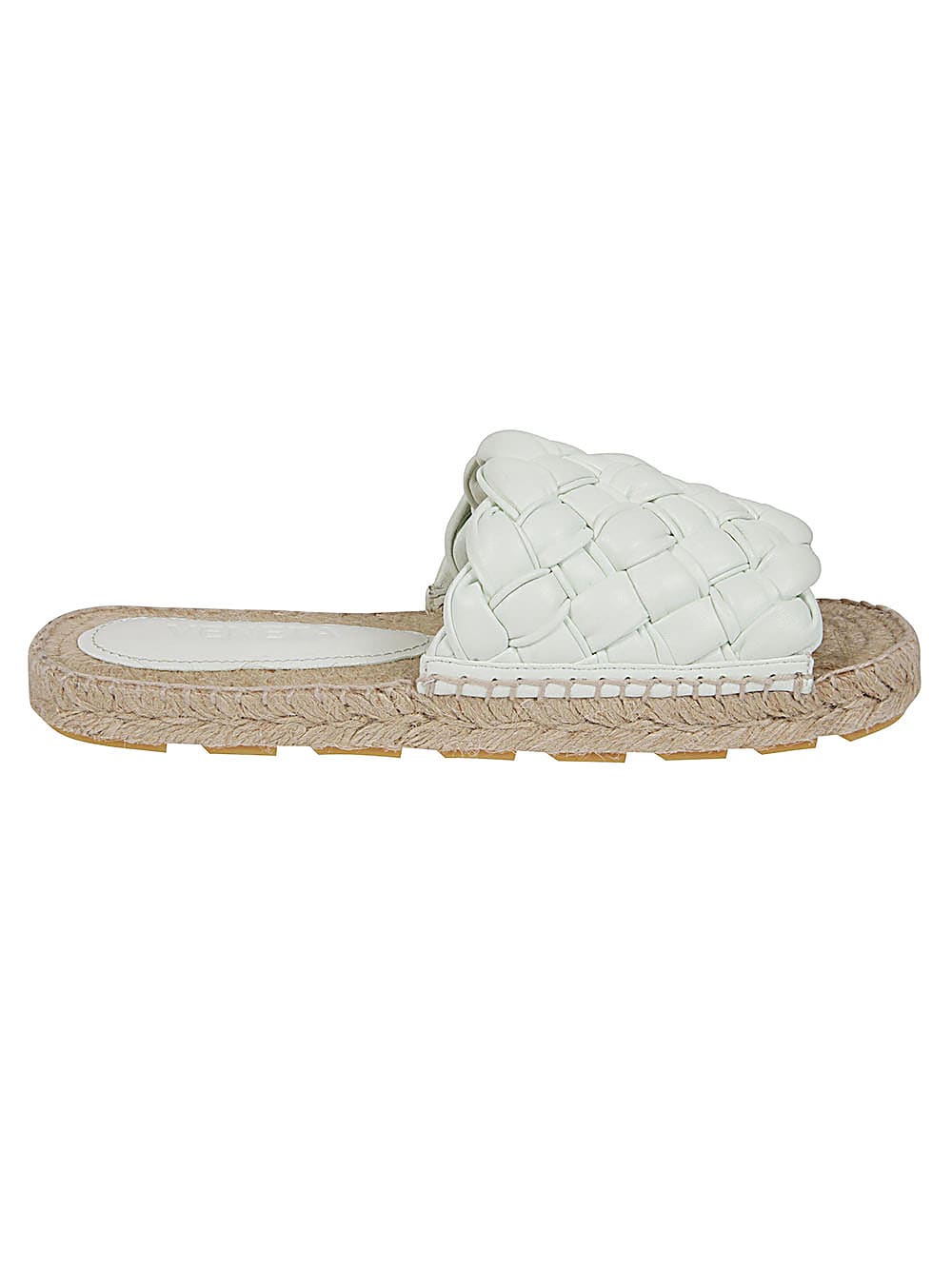 Bottega Veneta Jack Woven Napa Slide Espadrilles In White
