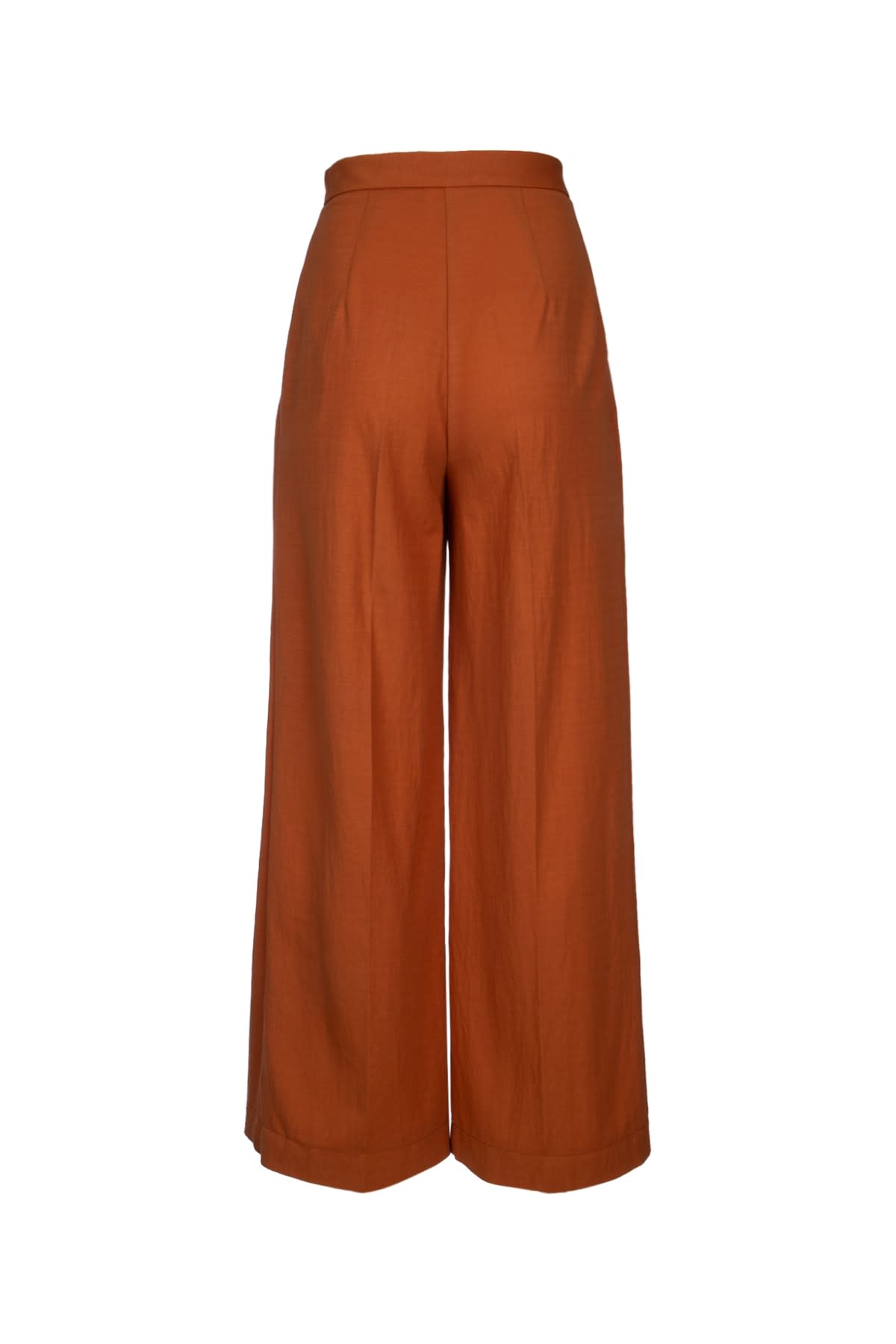 Shop Harris Wharf London Women Oversized Pleated Trousers Rayon In Terracotta