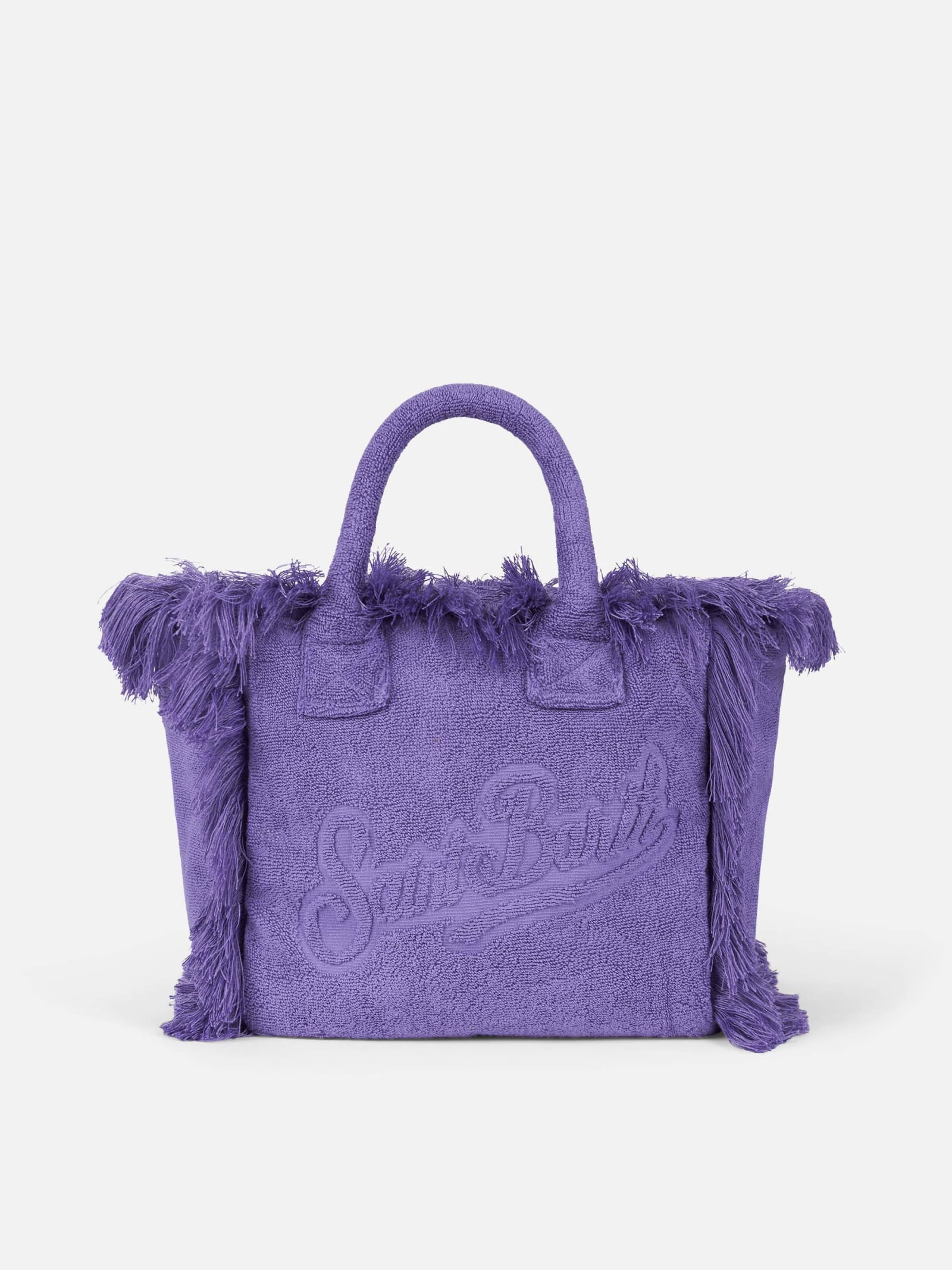 Mc2 Saint Barth Colette Purple Terry Soft Handbag In Pink