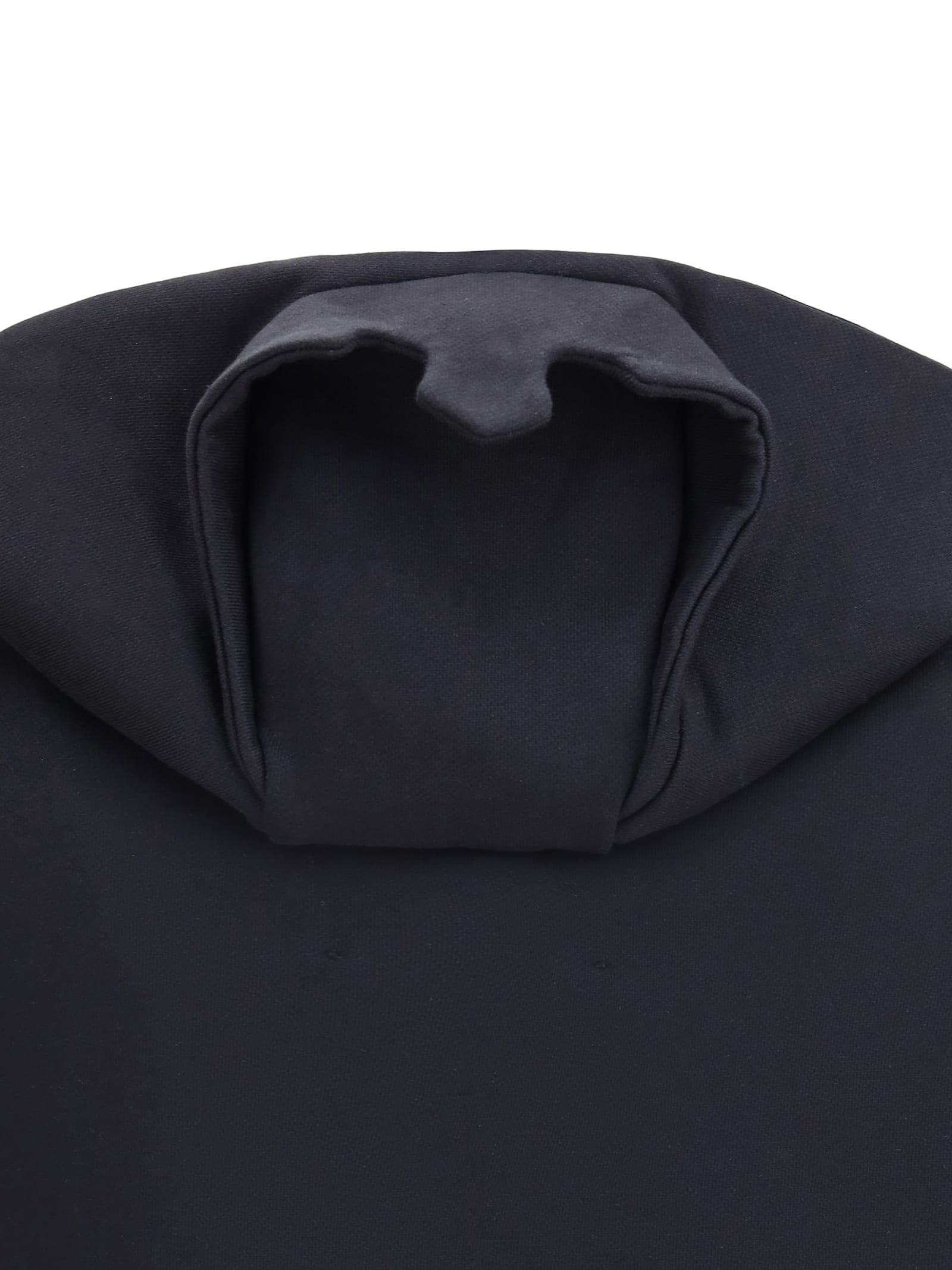 Coperni Black Sweatshirt With Logo Lettering And Front Kangaroo Pocket In Cotton Woman