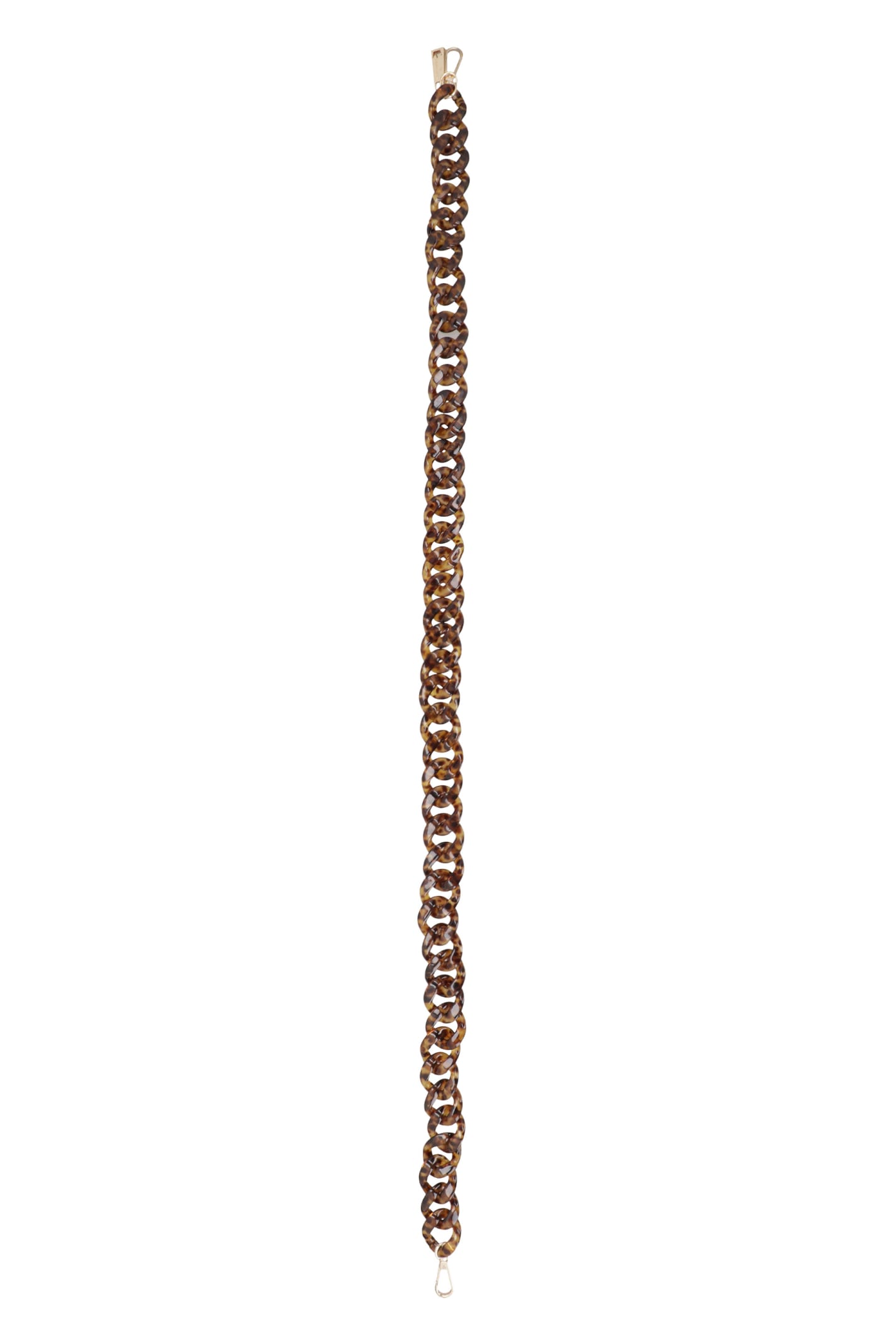 Shop Lamilanesa Tortoiseshell Chain Shoulder Strap In Brown
