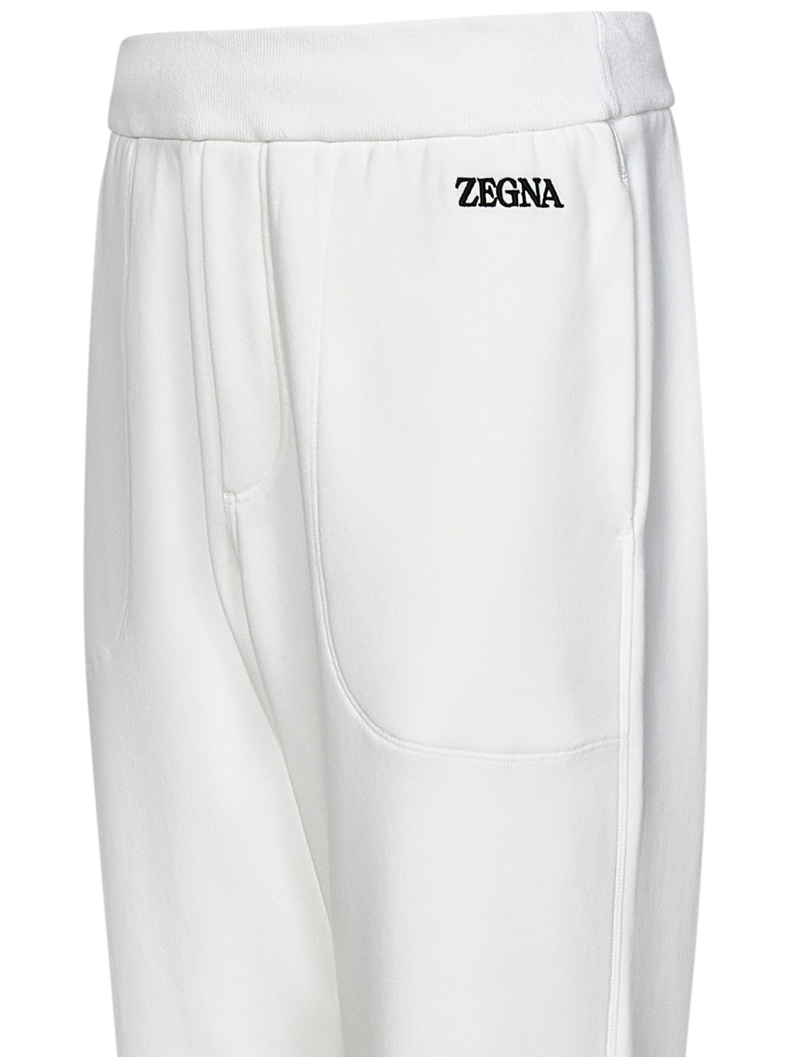 Shop Zegna Trousers In White