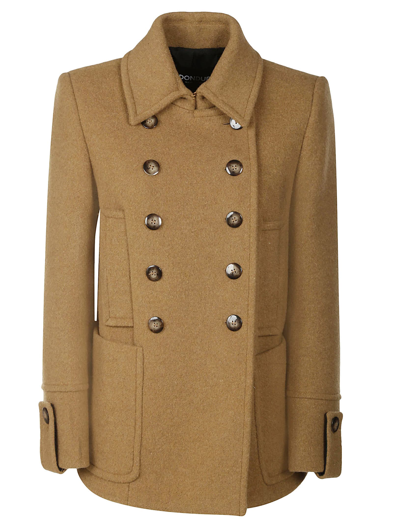 Dondup Double-breast Patched Pocket Peacoat