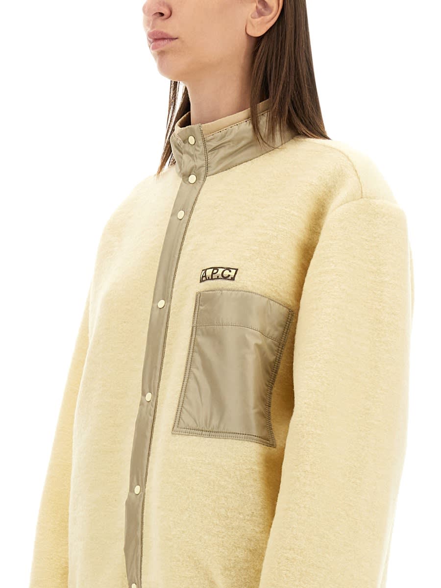 Shop Apc Blouson Ewan In Beige