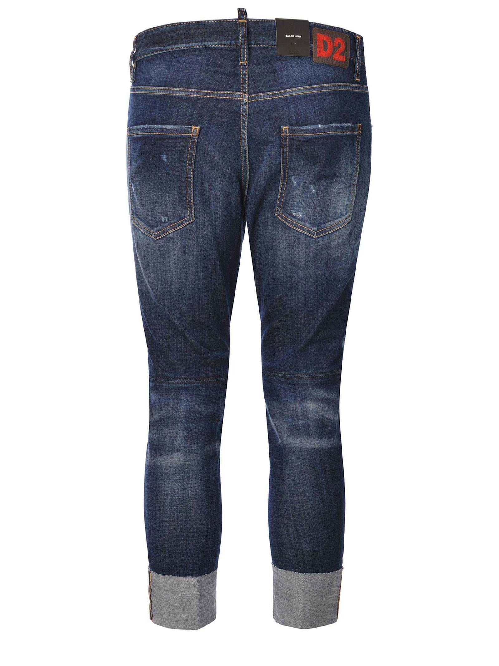 Shop Dsquared2 Jeans  Sailor Made Of Denim In Denim Blu